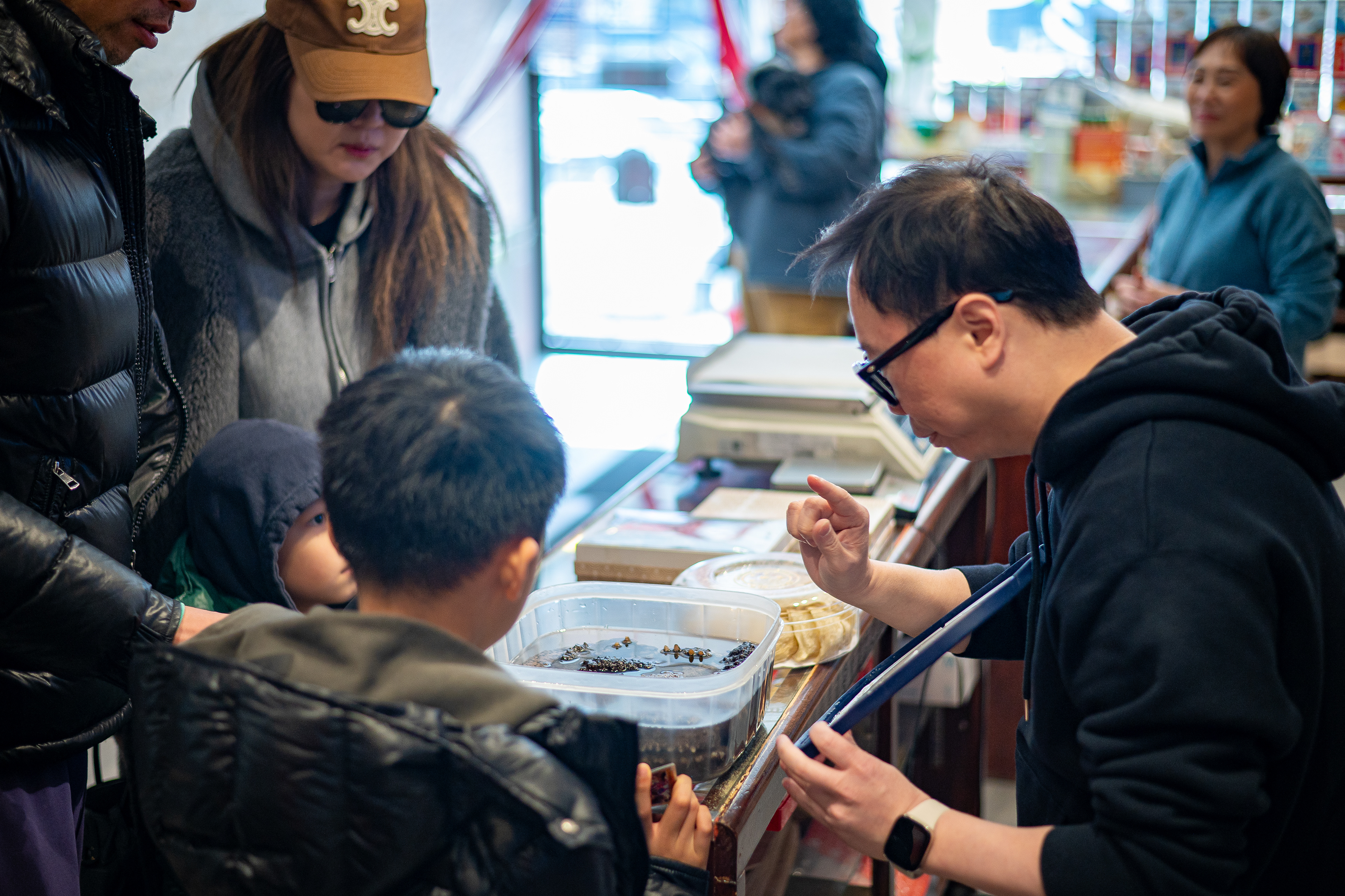 Kenny Hui montre et explique ce qu'est un concombre de mer  Kenny Hui shows and explains sea cucumber  許富傑展示和解釋海參
