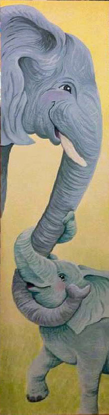Hand Painted on Wood Growth Chart