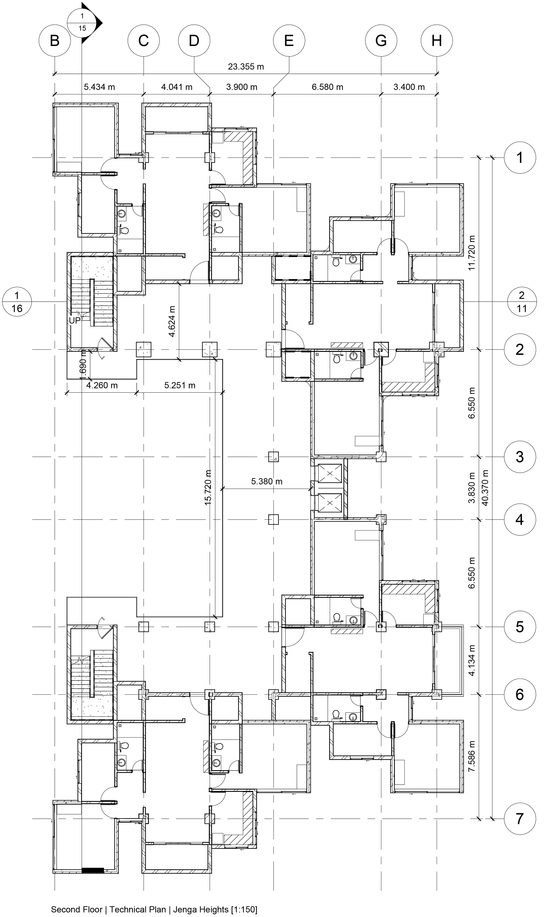 Technical Plan: 2nd, 4th, 6th and 8th Floors