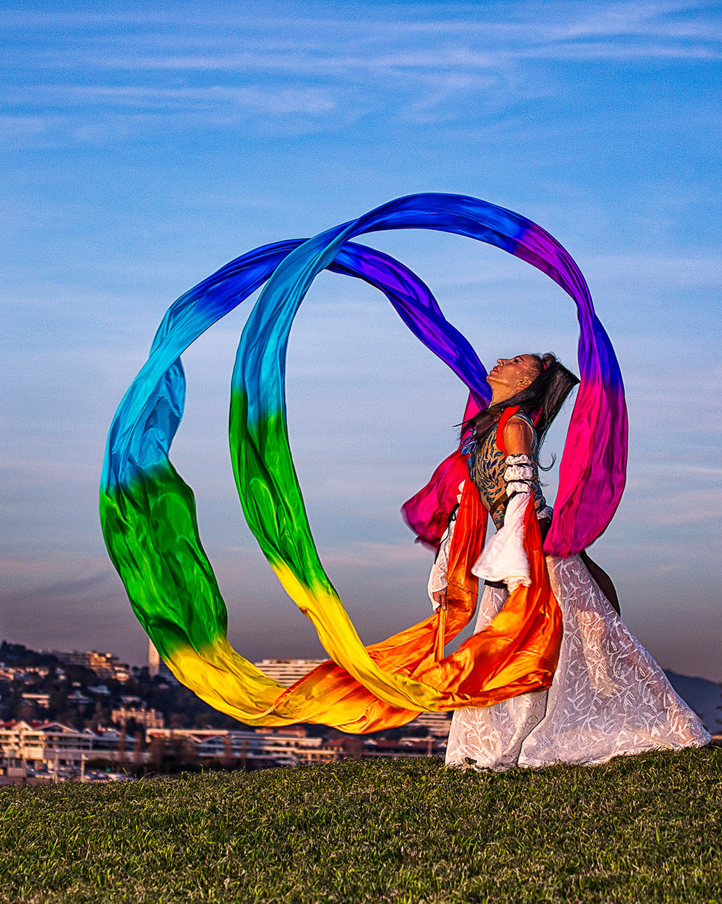 Flow art Chinese ribbon - photo Jean-Paul Cotte
