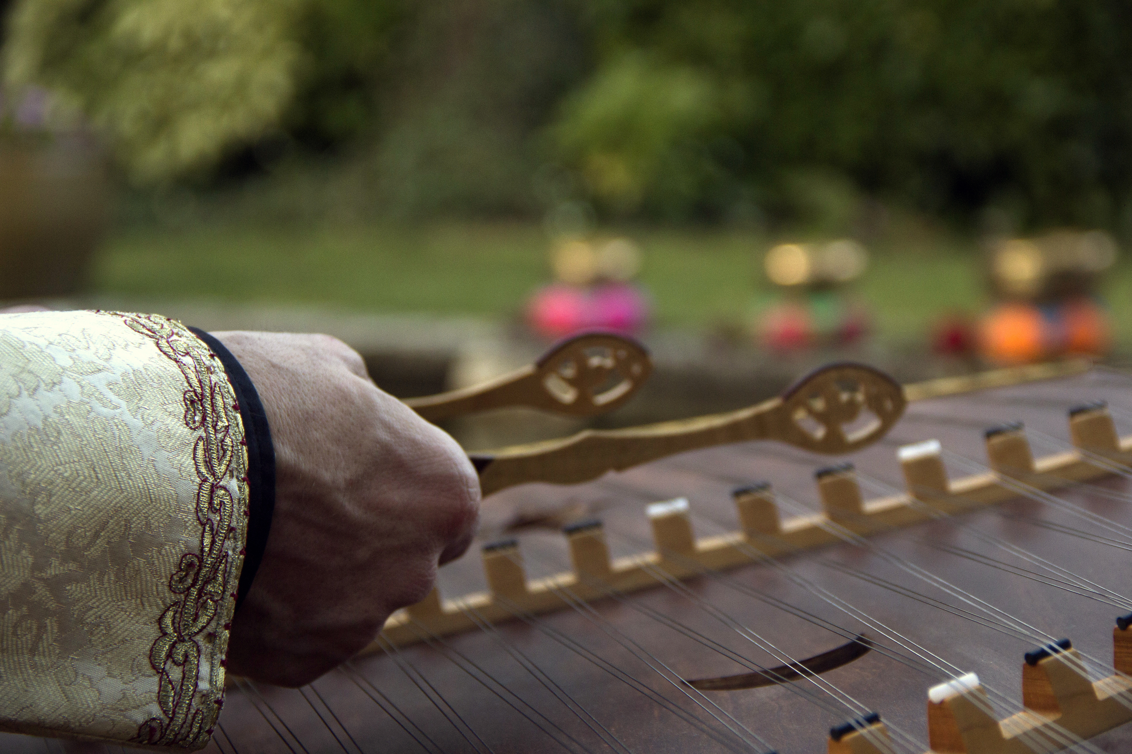 Jeu de cordes du dulcimer à marteaux - photo Jean-Marc Gilaber