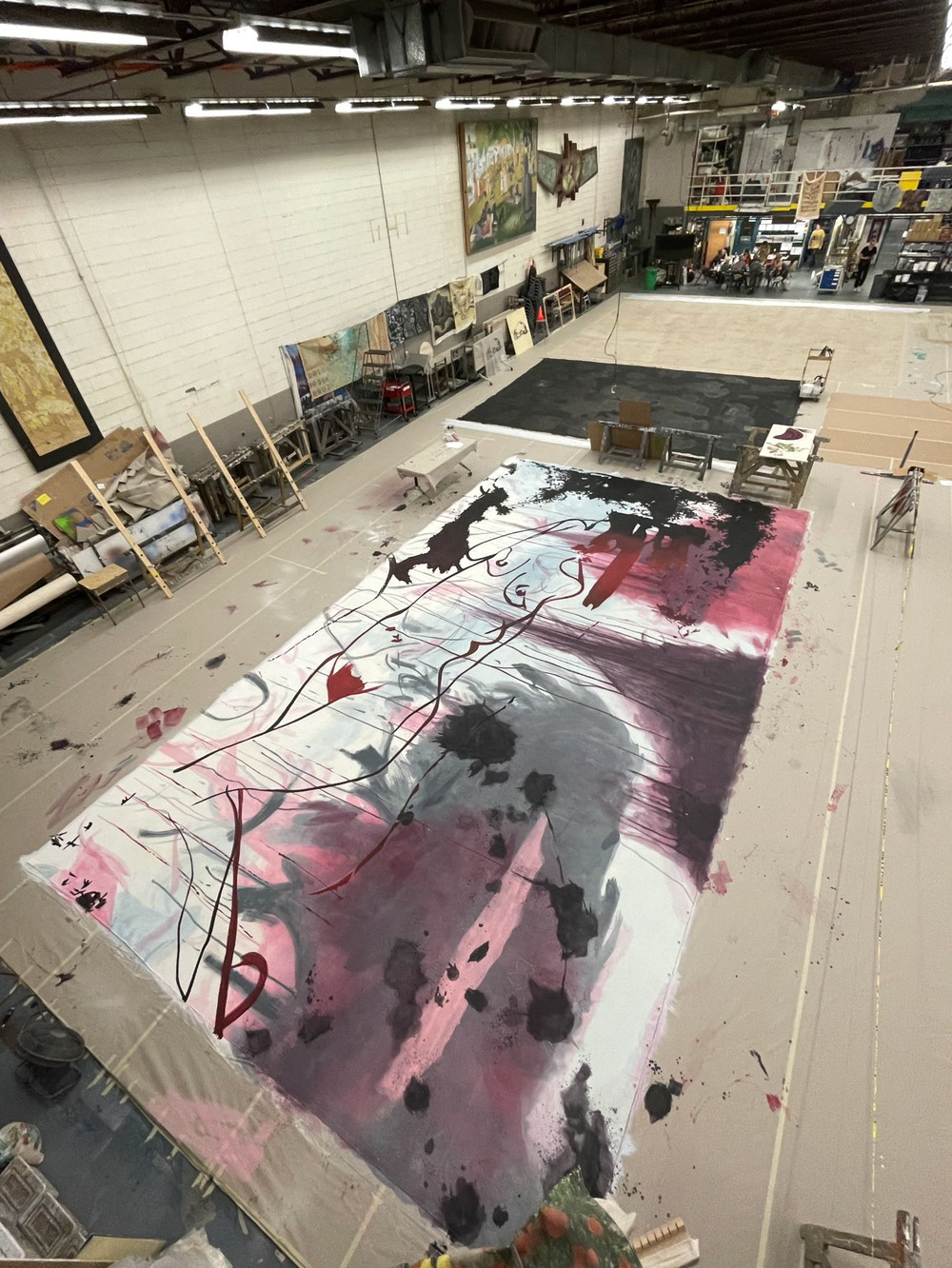 Process of back drop.