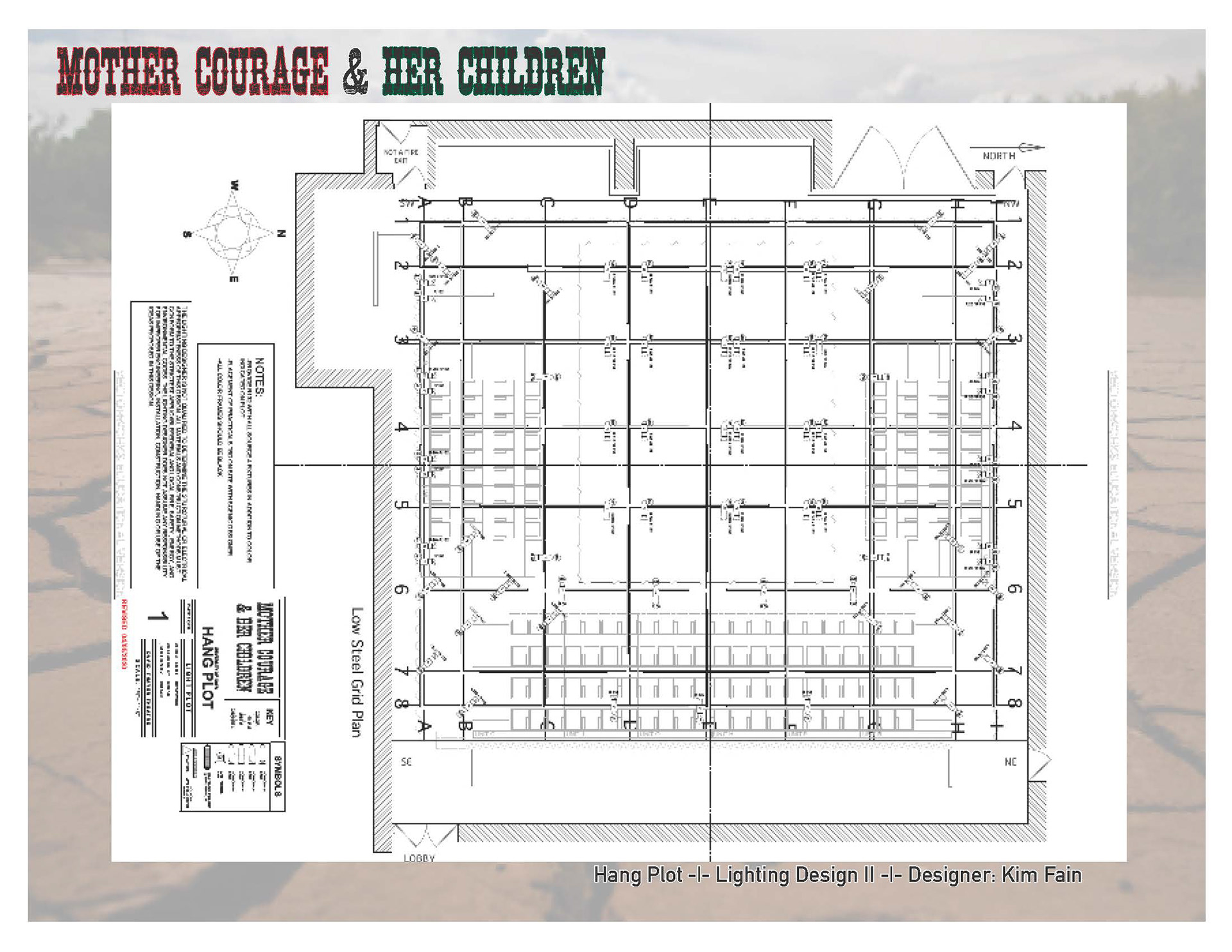 Mother Courage & Her Children — Light Plan — Grid — Vectorworks
