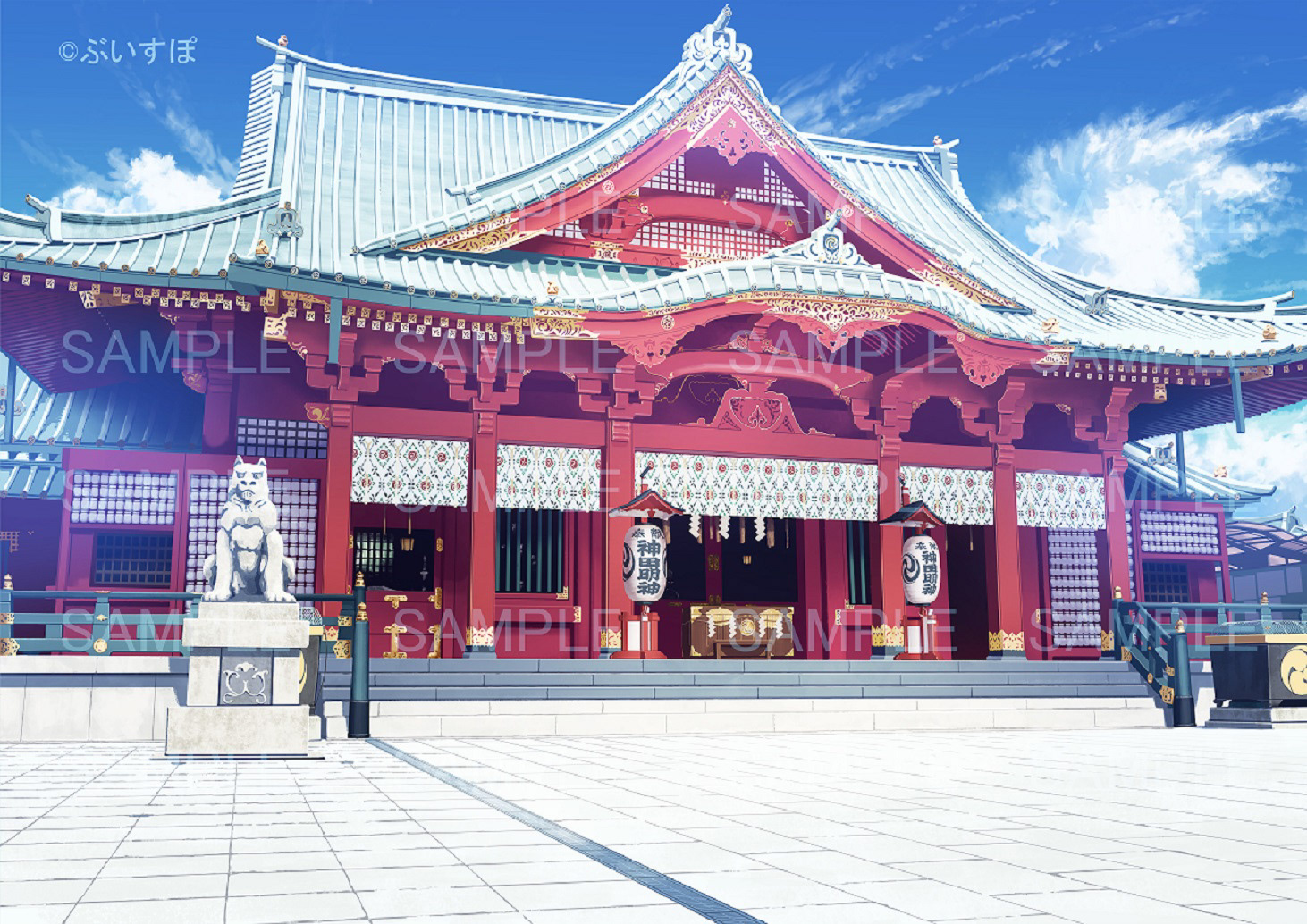 「ぶいすぽっ! × 神田明神納涼祭り」商品・宣伝用画像 背景