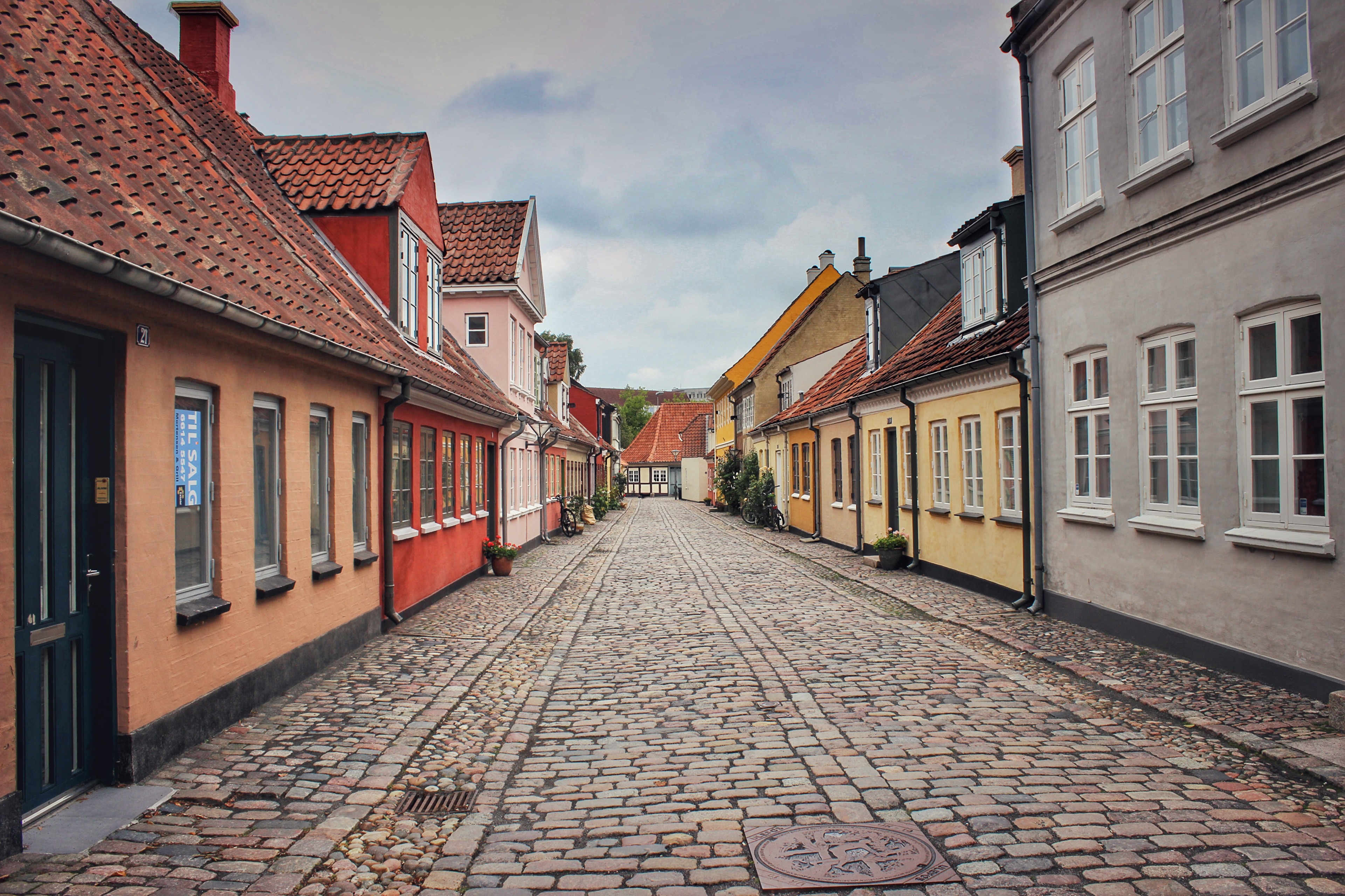 Denmark, Odense, Empty Street, 2013