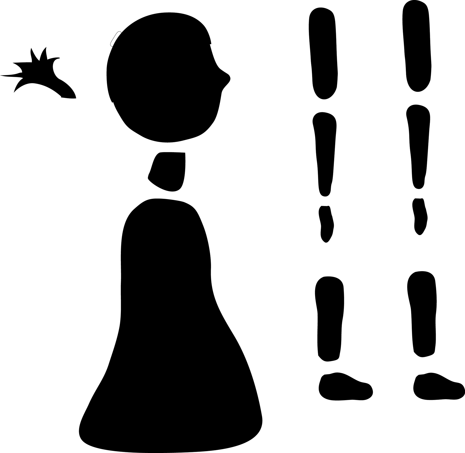 Körperteile des Charakters "Lys"