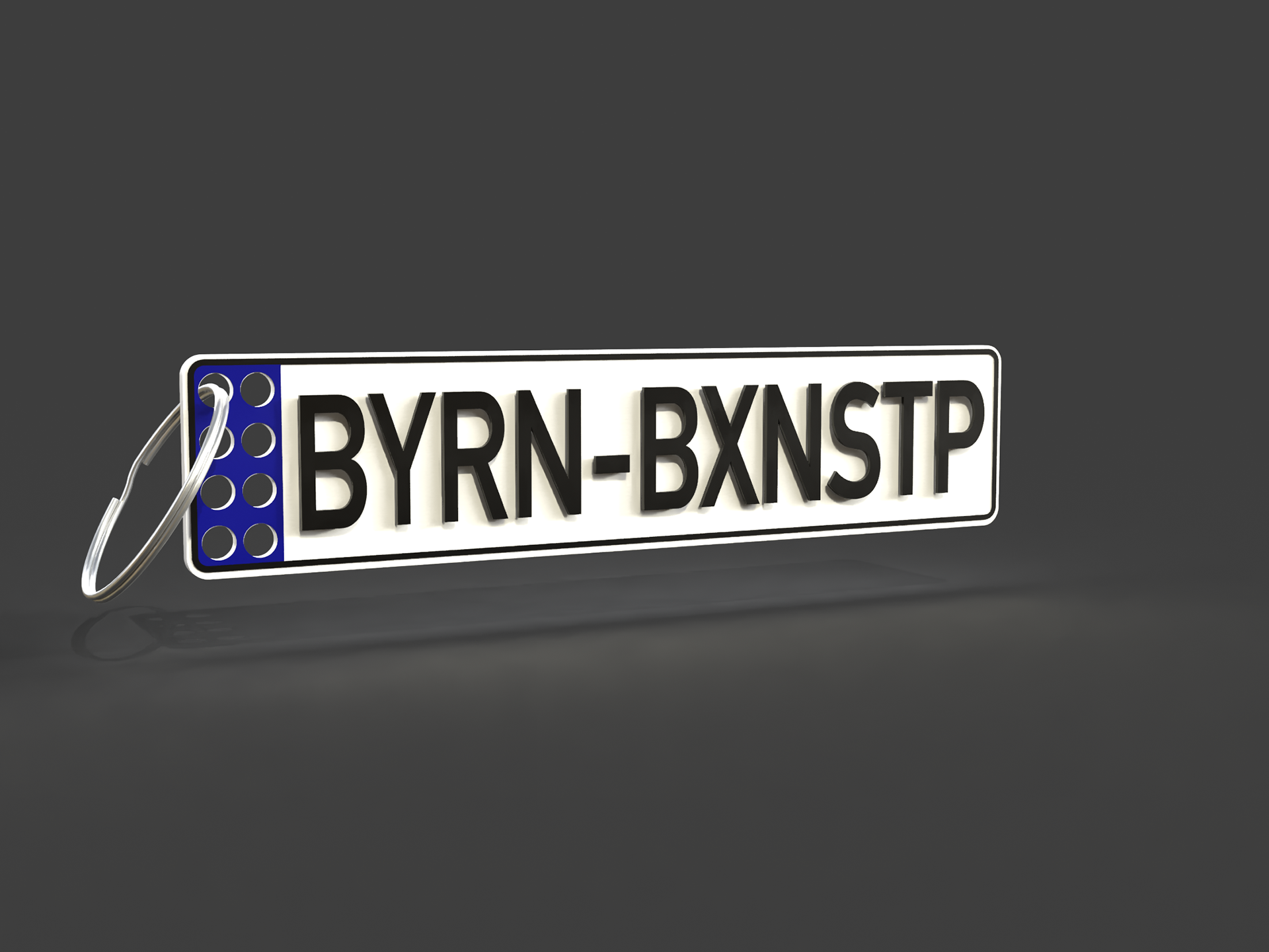 Bayern Boxenstopp License Plate Keychain