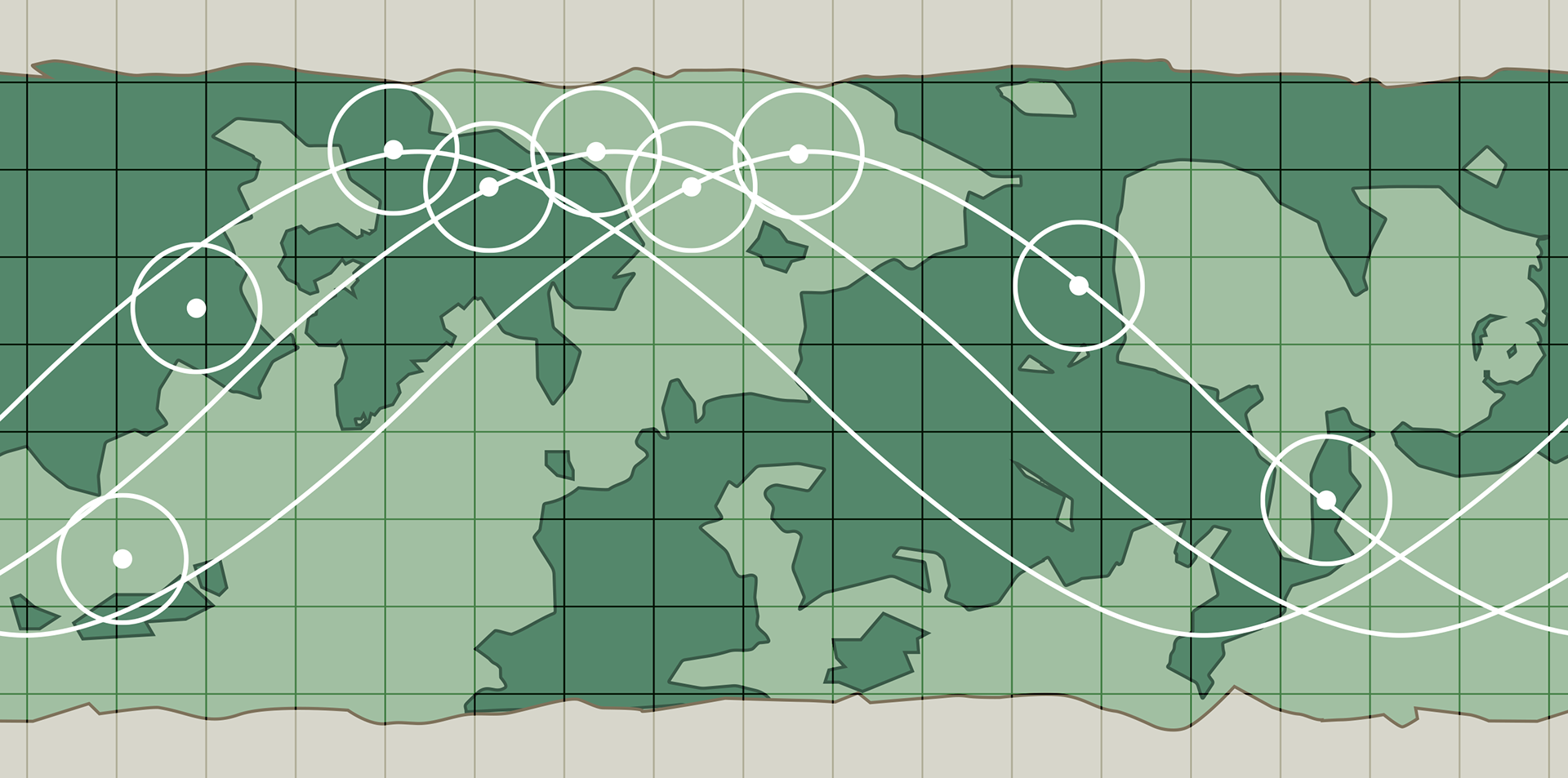 Tracking map, vintage