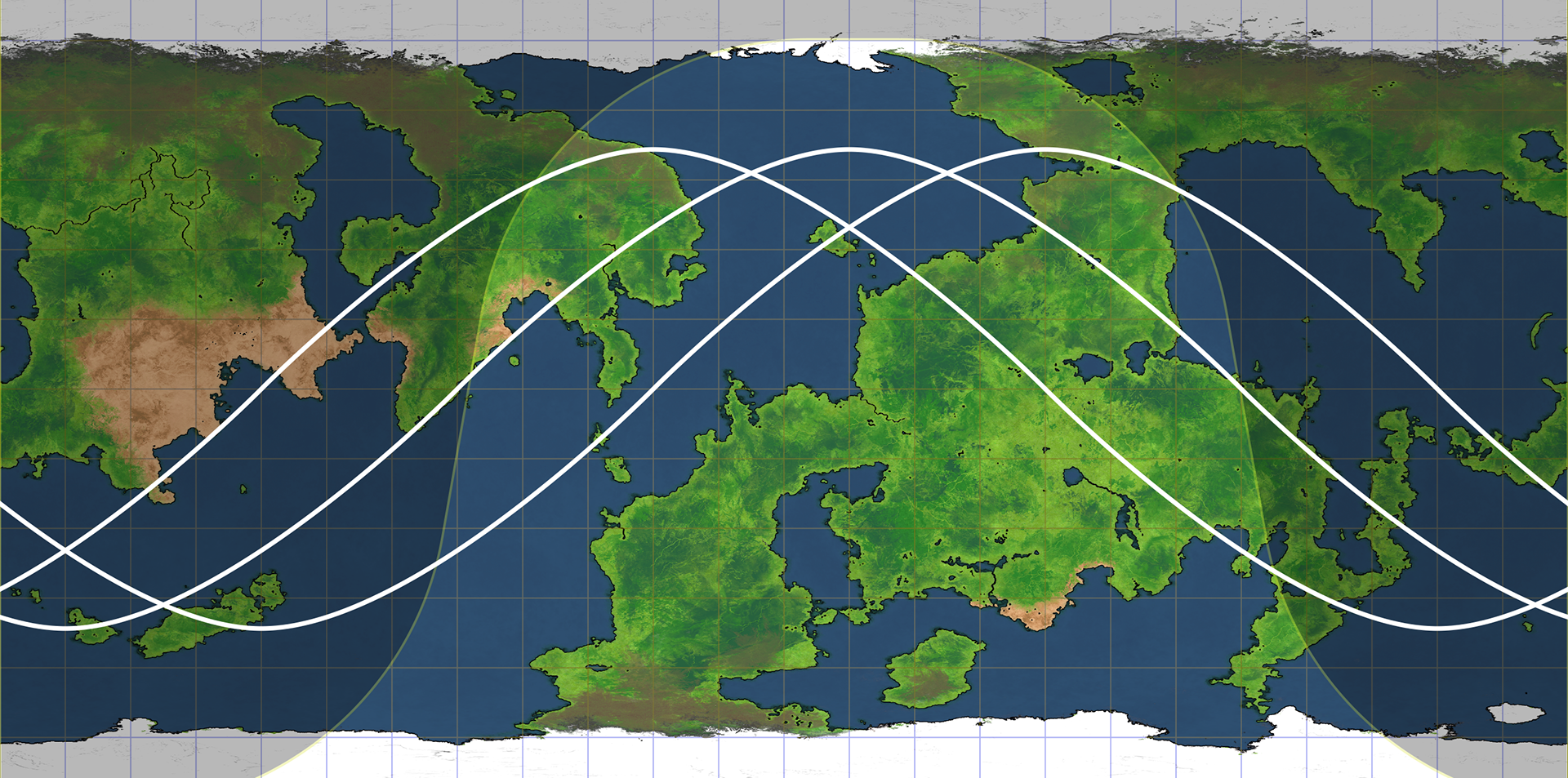 Tracking map, satellite