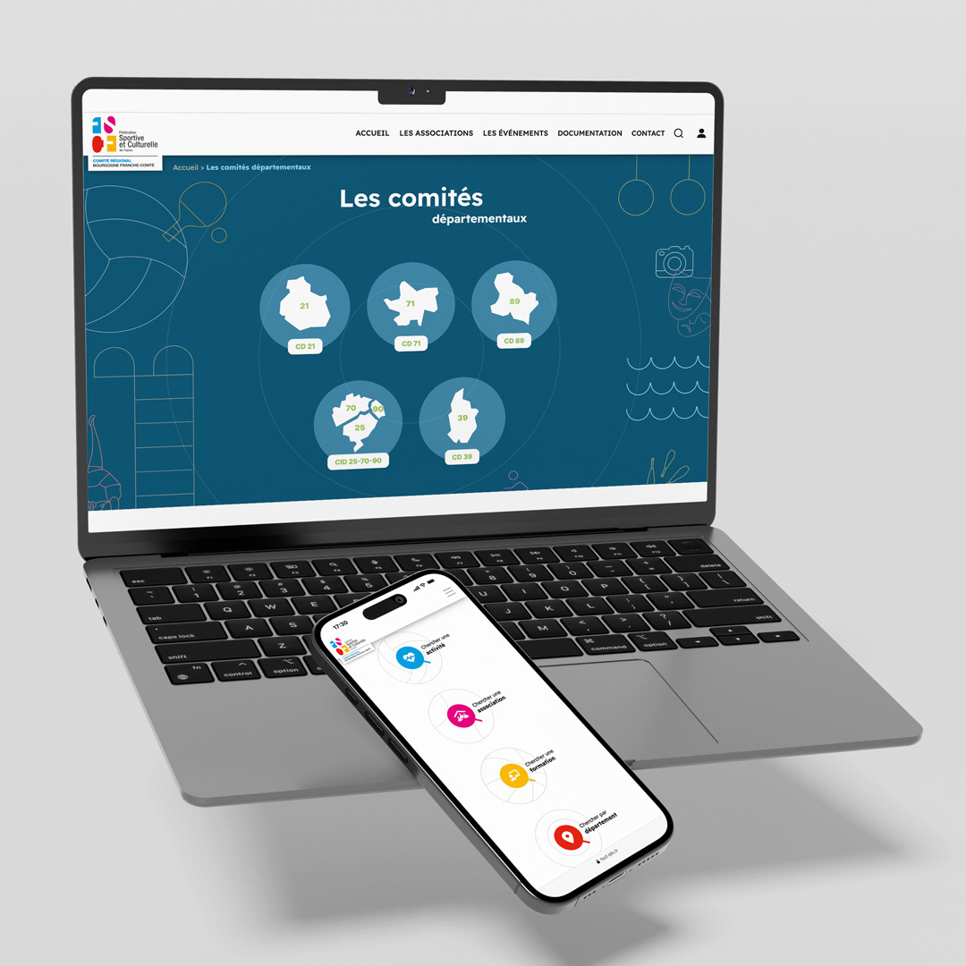 Le site public sur Laptop