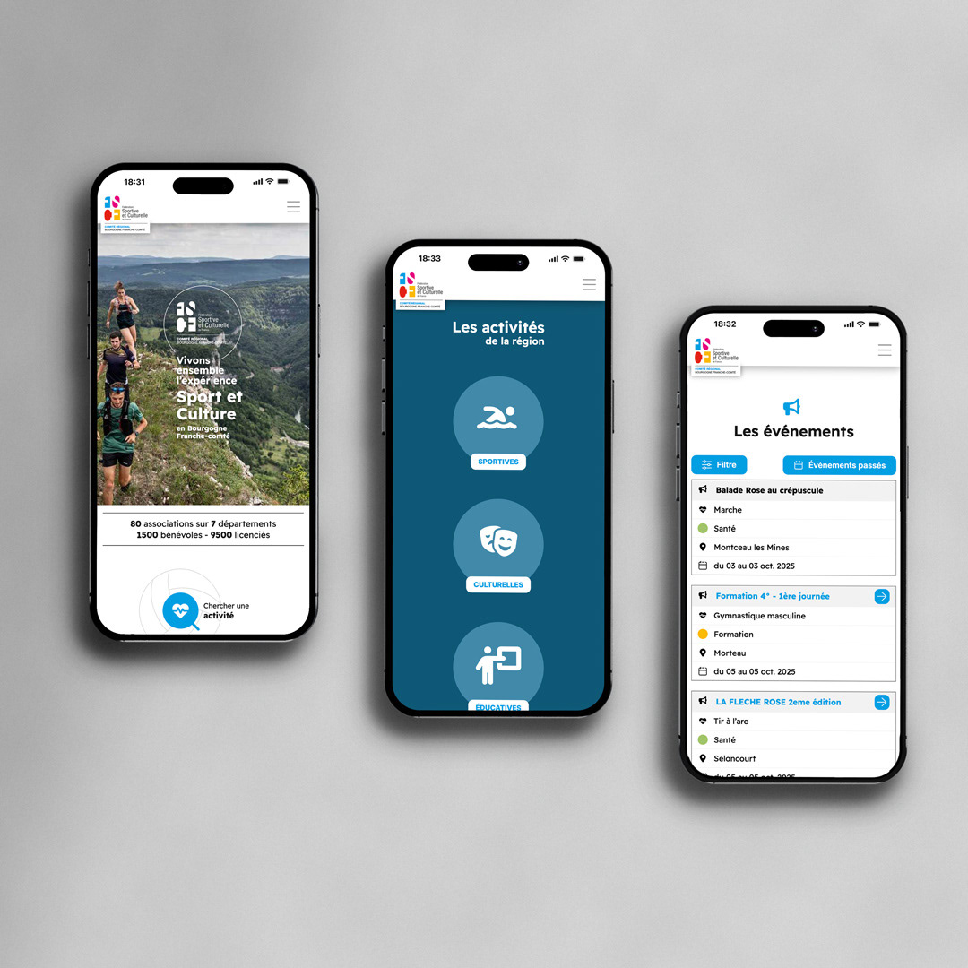 Le site public sur smartphone