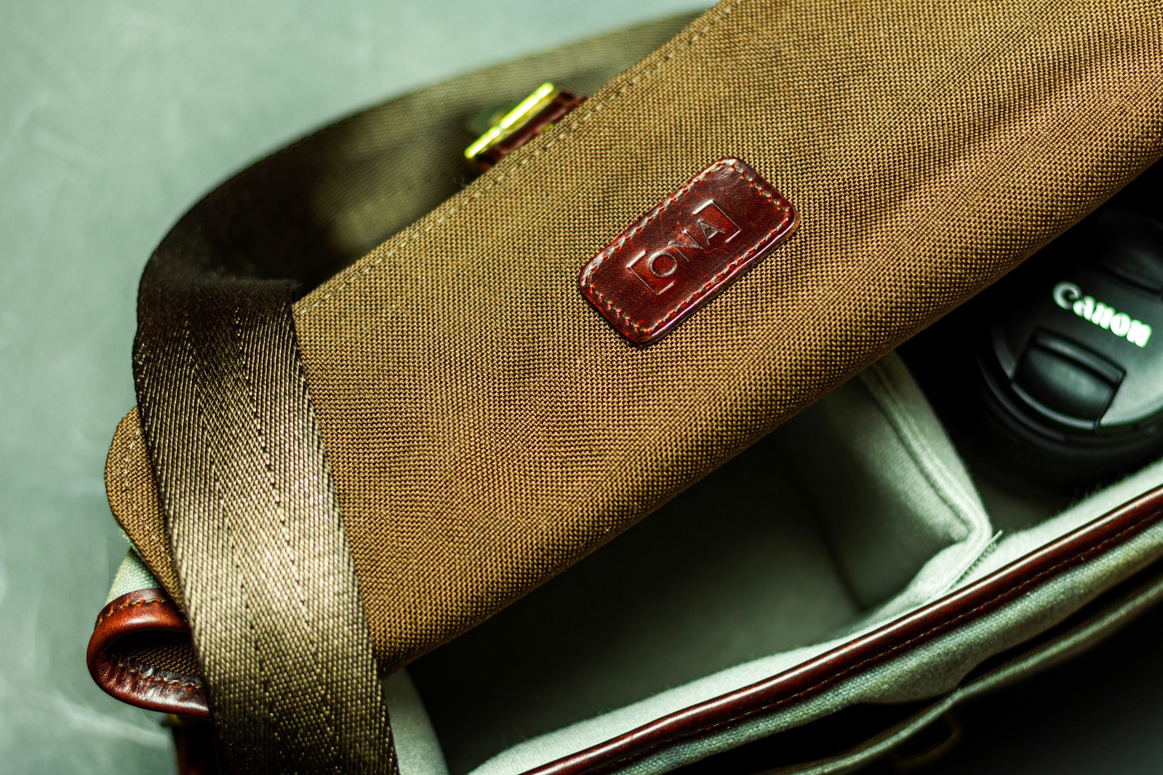 Inside the Ona camera bag 