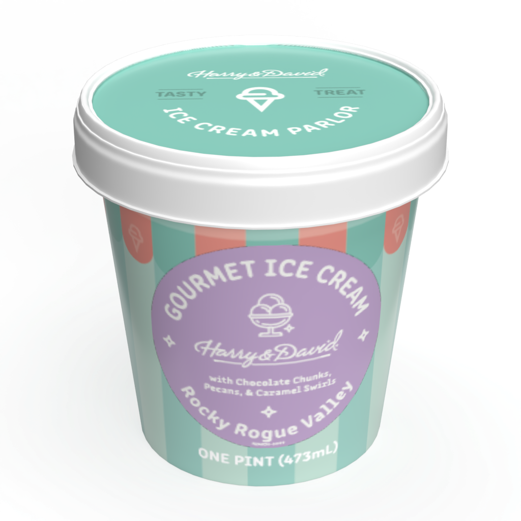 Harry & David Ice Cream Packaging