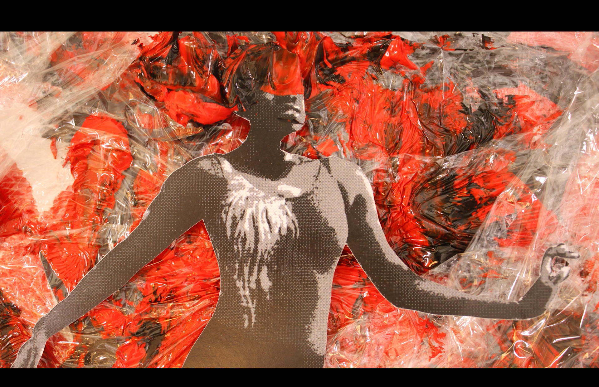 Still from "PAINT" video projection from "In Studio", October 2023.