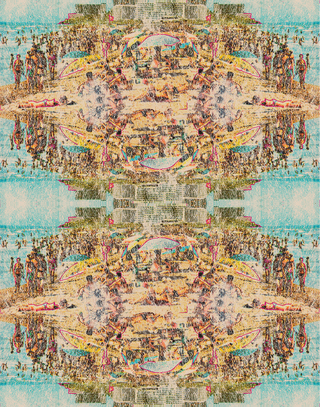 Collage digitally retouched for Desigual. 2016