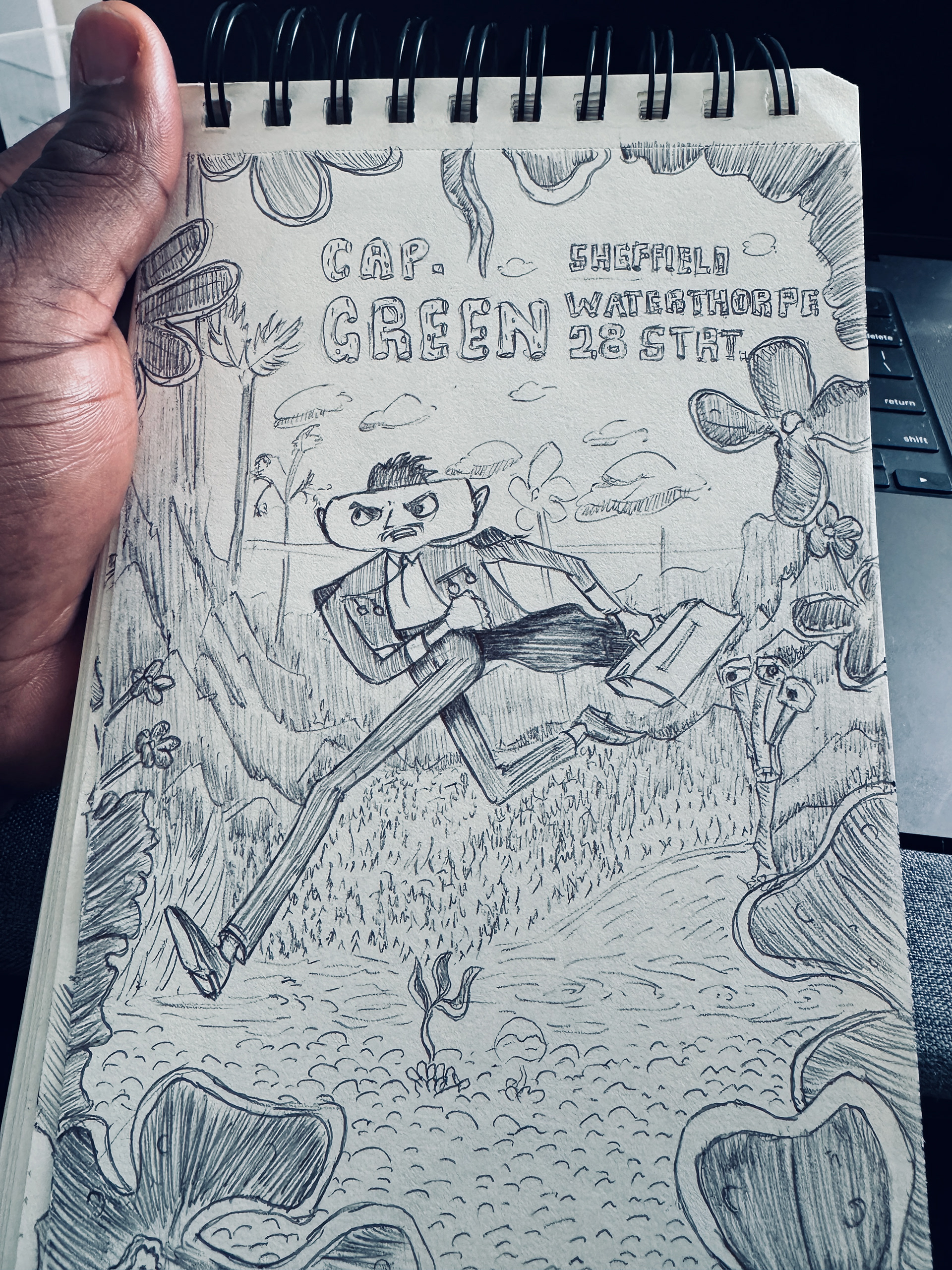 sketch of Cap. Green