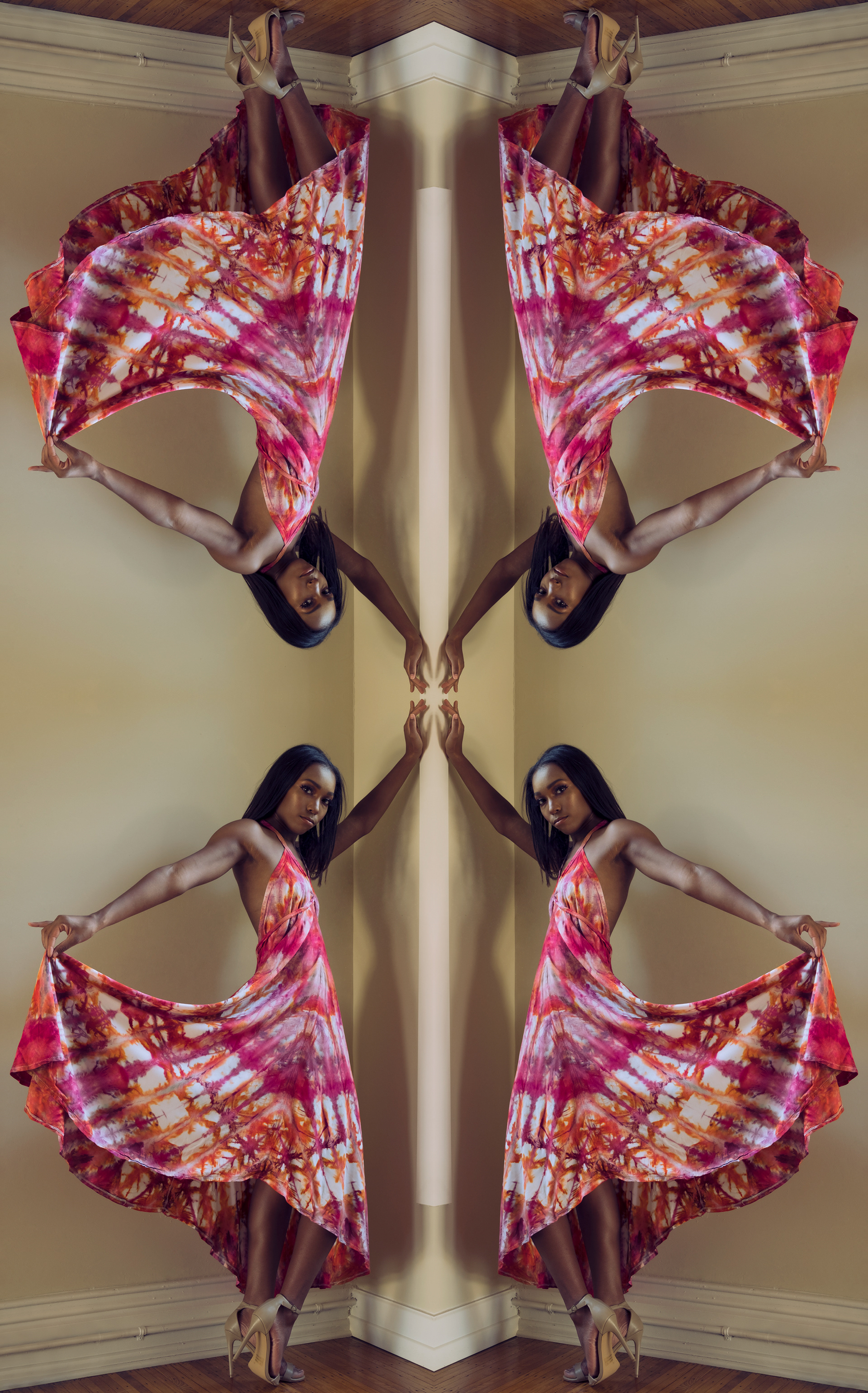 Model: Crissa Candler / Wearing clothing dyed by me