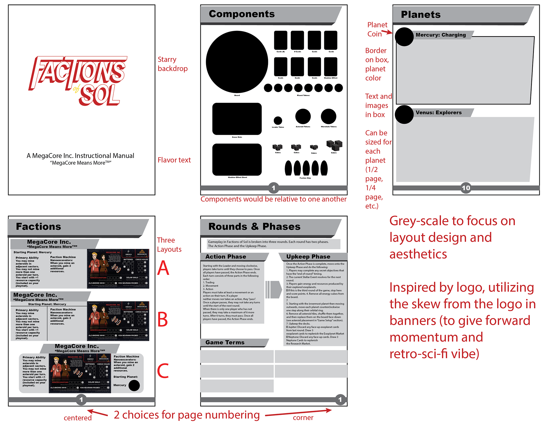 Black & White Concepts for Rule Book