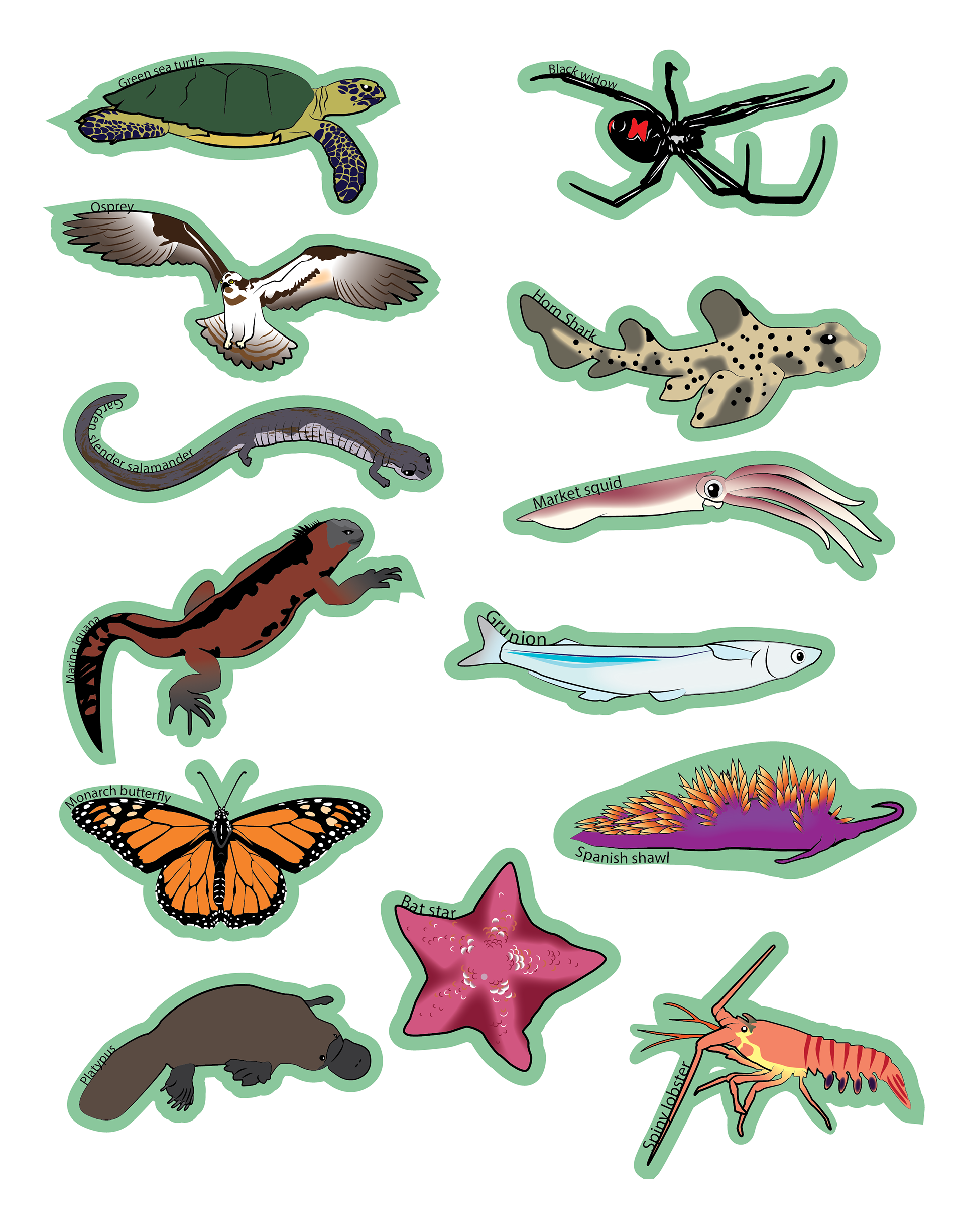 Animal Matching Stickers