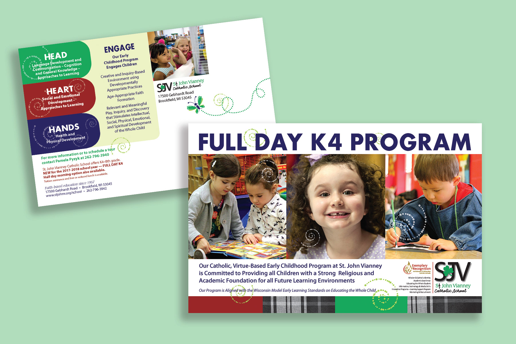 New program launch Post Card. Concept and Design.