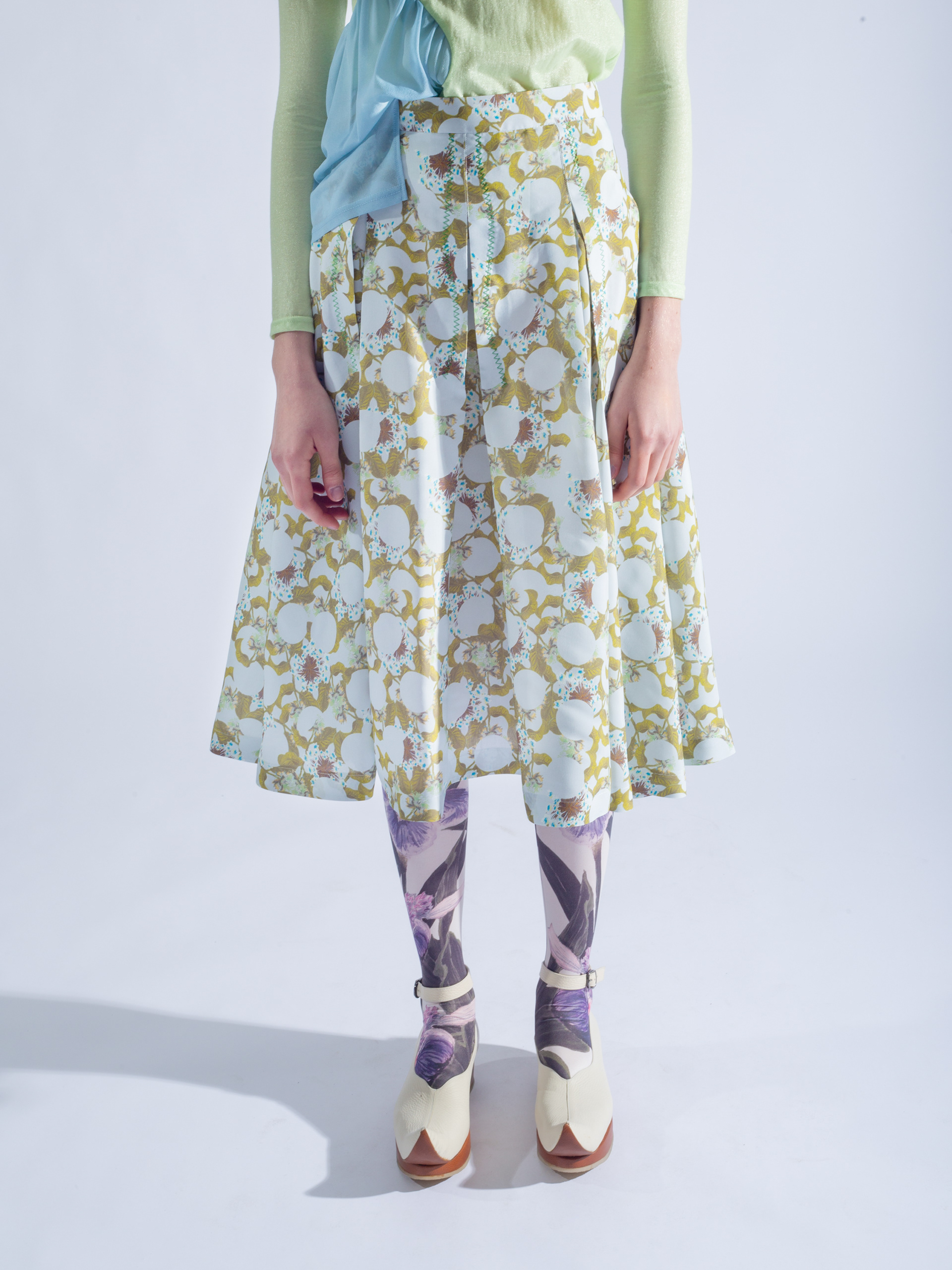 Floral Geometric pattern made with Rayon fabric