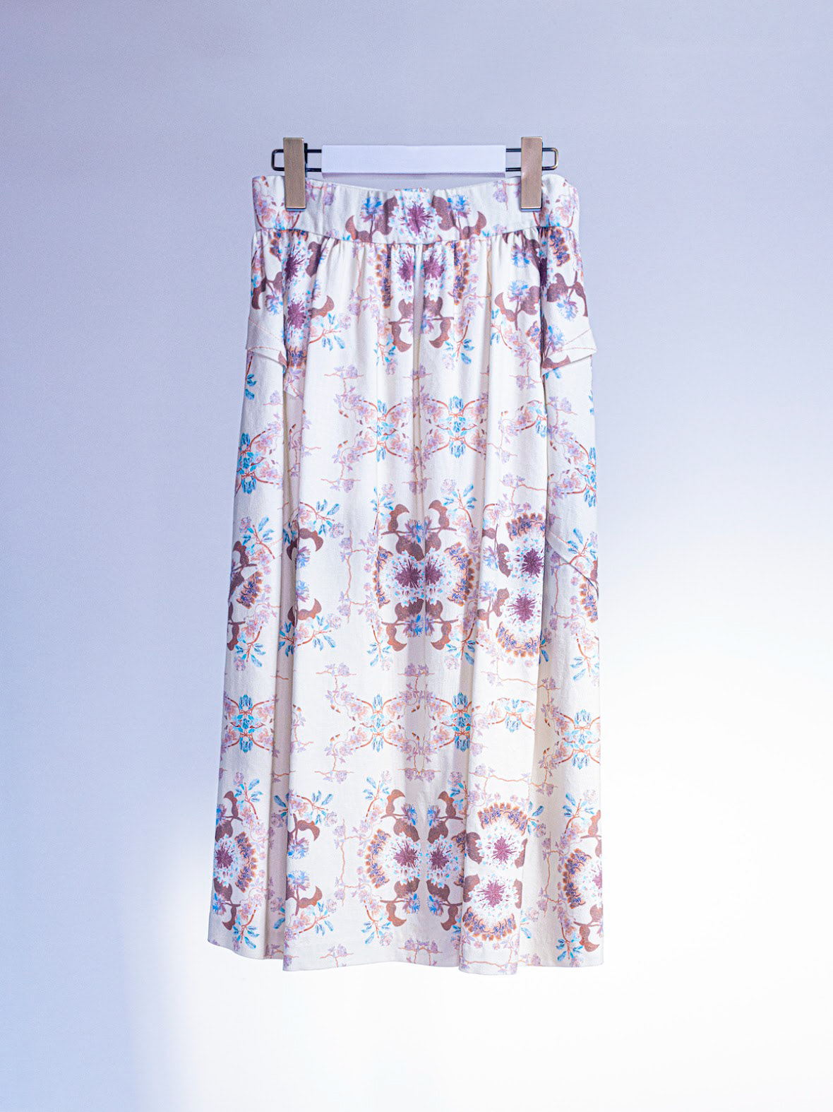 Drawstring blouse design with floral chinoiserie
