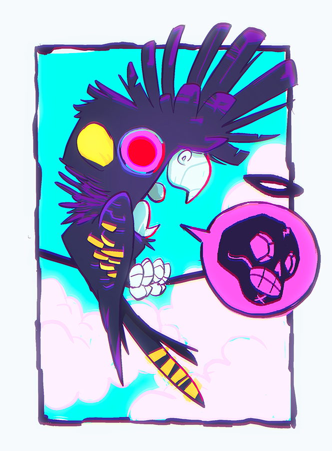 Black Cockatoo Squark - ROSSKO Branding Sticker and Shirt design - Digital -2024