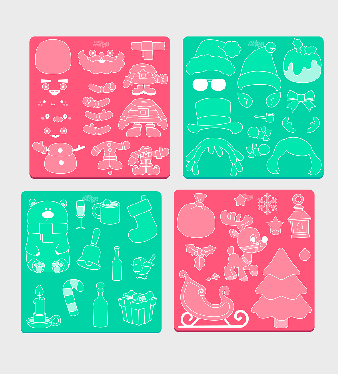 Stencil sheet art I made for the Christmas Crafts theme