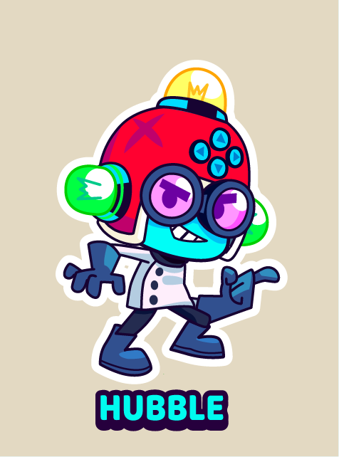 Character Art for Hubble, who presents you with Weird Science and Tech challenges