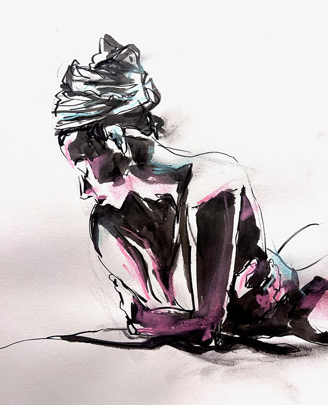 Nude - Ink, Charcoal and Chalk - 2024