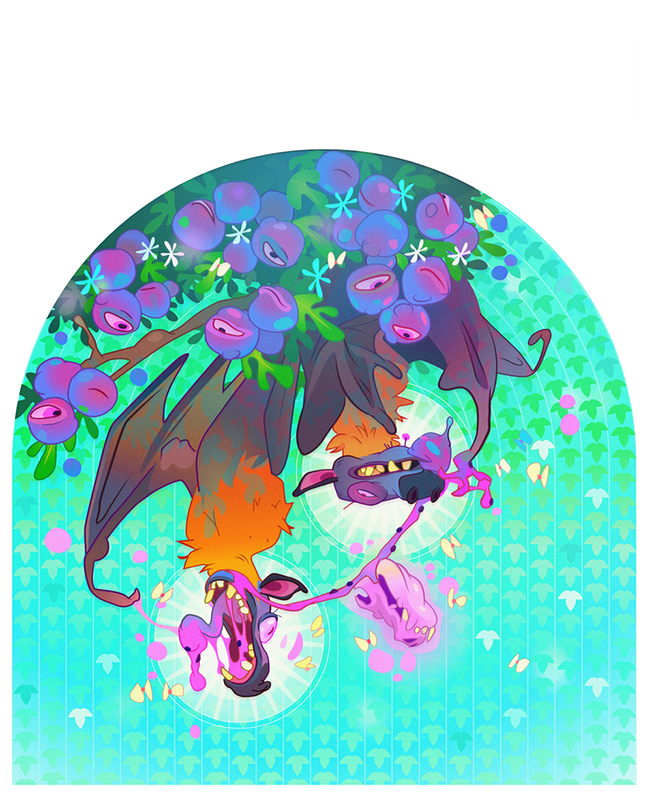 Flying Foxes in Hanging gardens of delights 1 - Digital - 2018