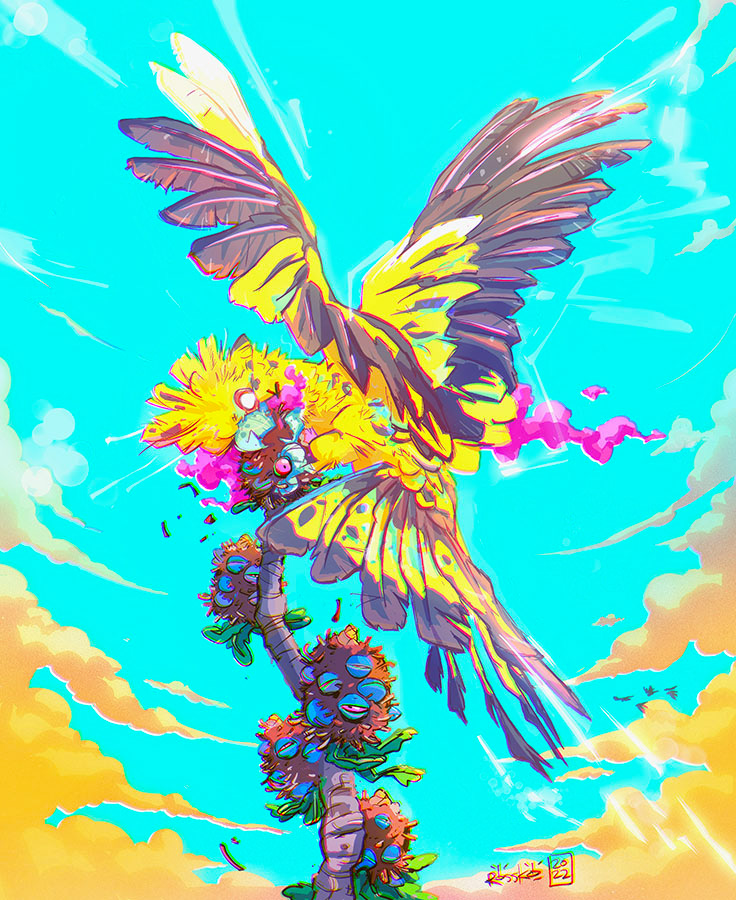 Golden Cockatoo- Personal Illustration Digital - 2022