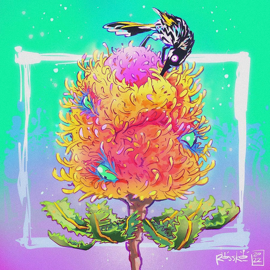 Banksia 4- Personal Illustration Digital - 2022