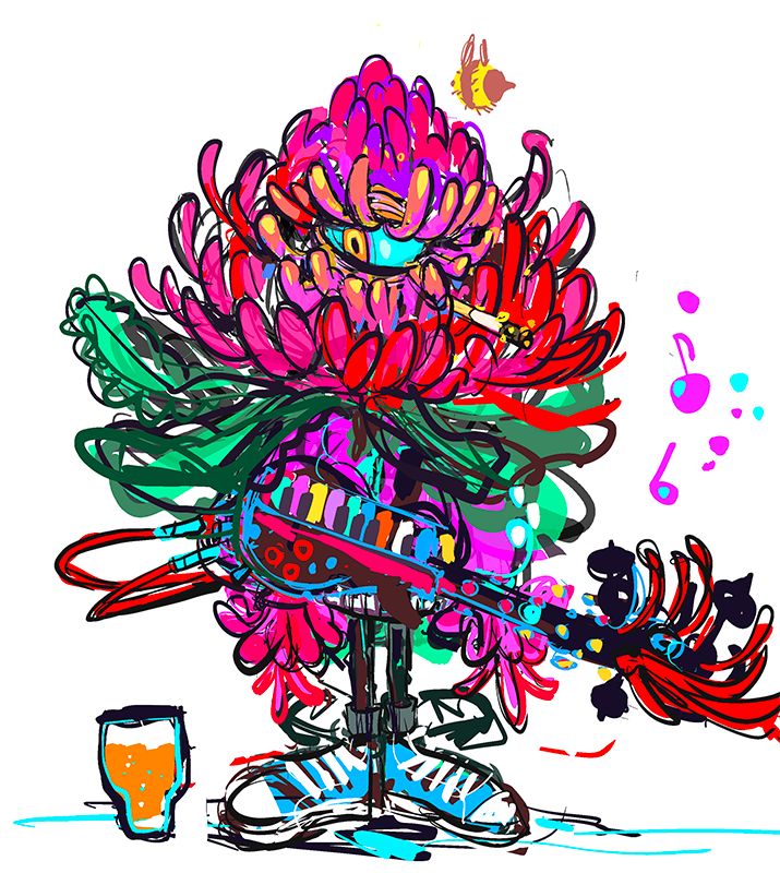 Waratah Musician sketch - Digital - 2024