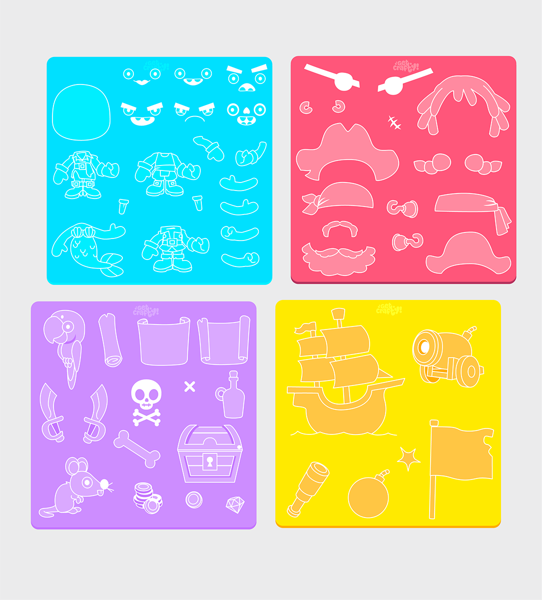 Stencil sheet art I made for the Pirates theme