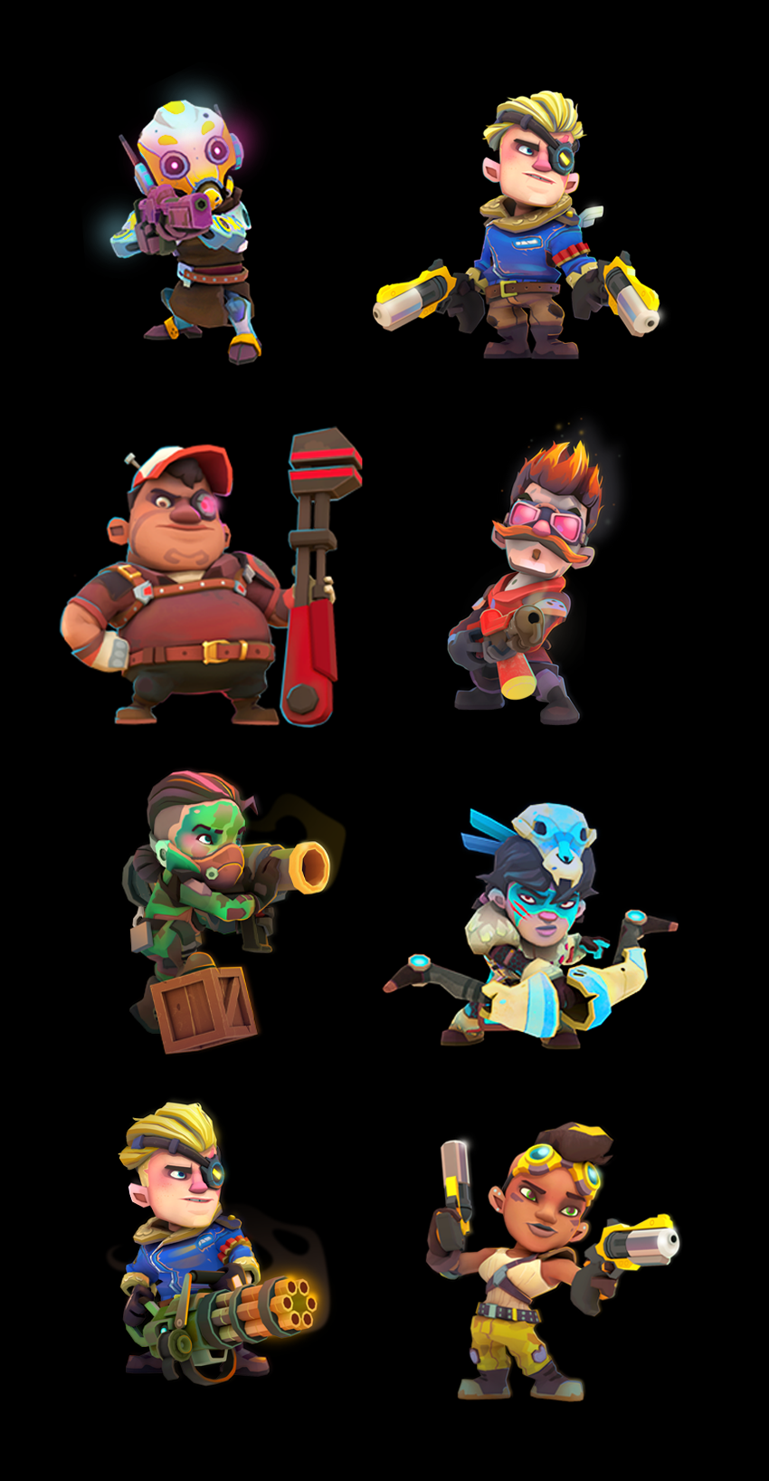 Final 3D character renders