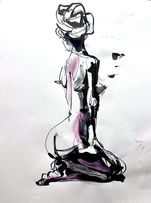 Nude - Ink, Charcoal and Chalk - 2024