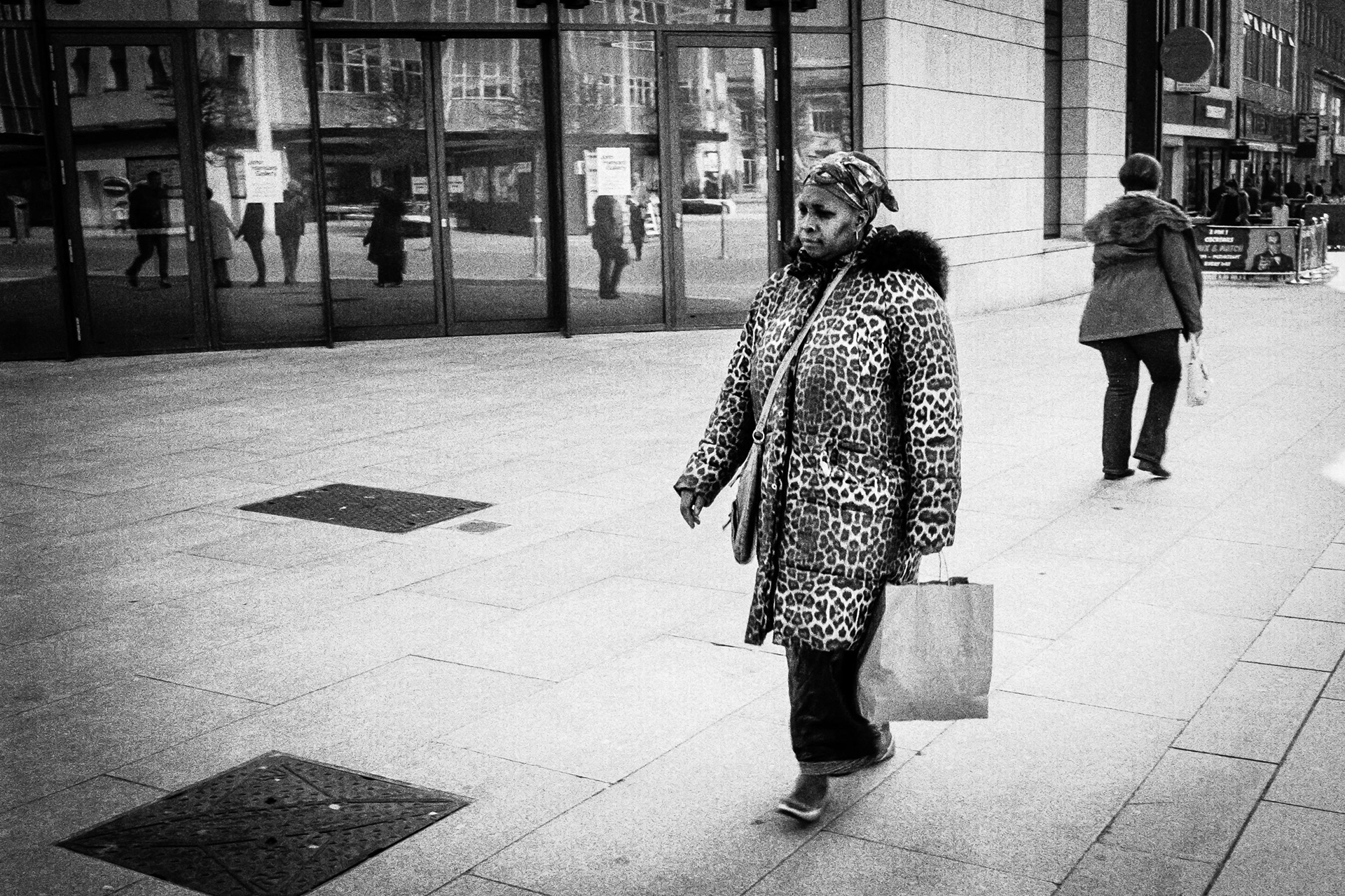 The Lady in the Leopard Print Coat, Southampton, UK