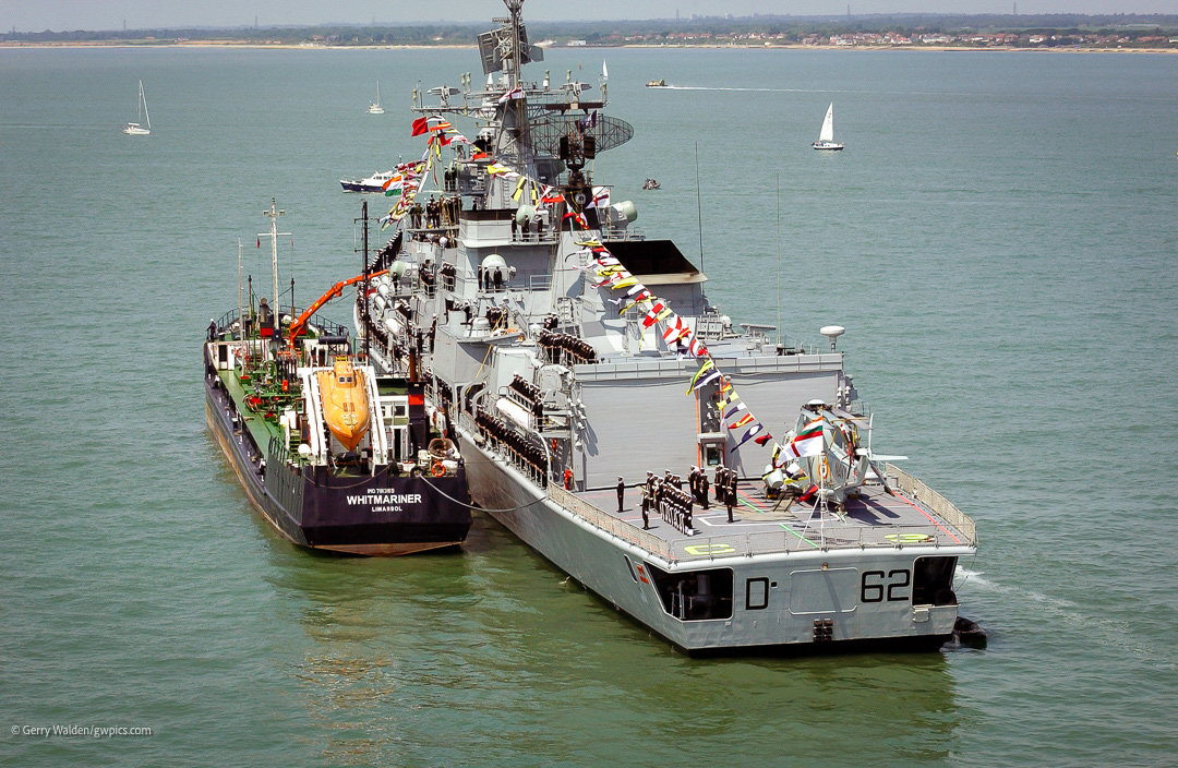 INS Mumbai in the Solent