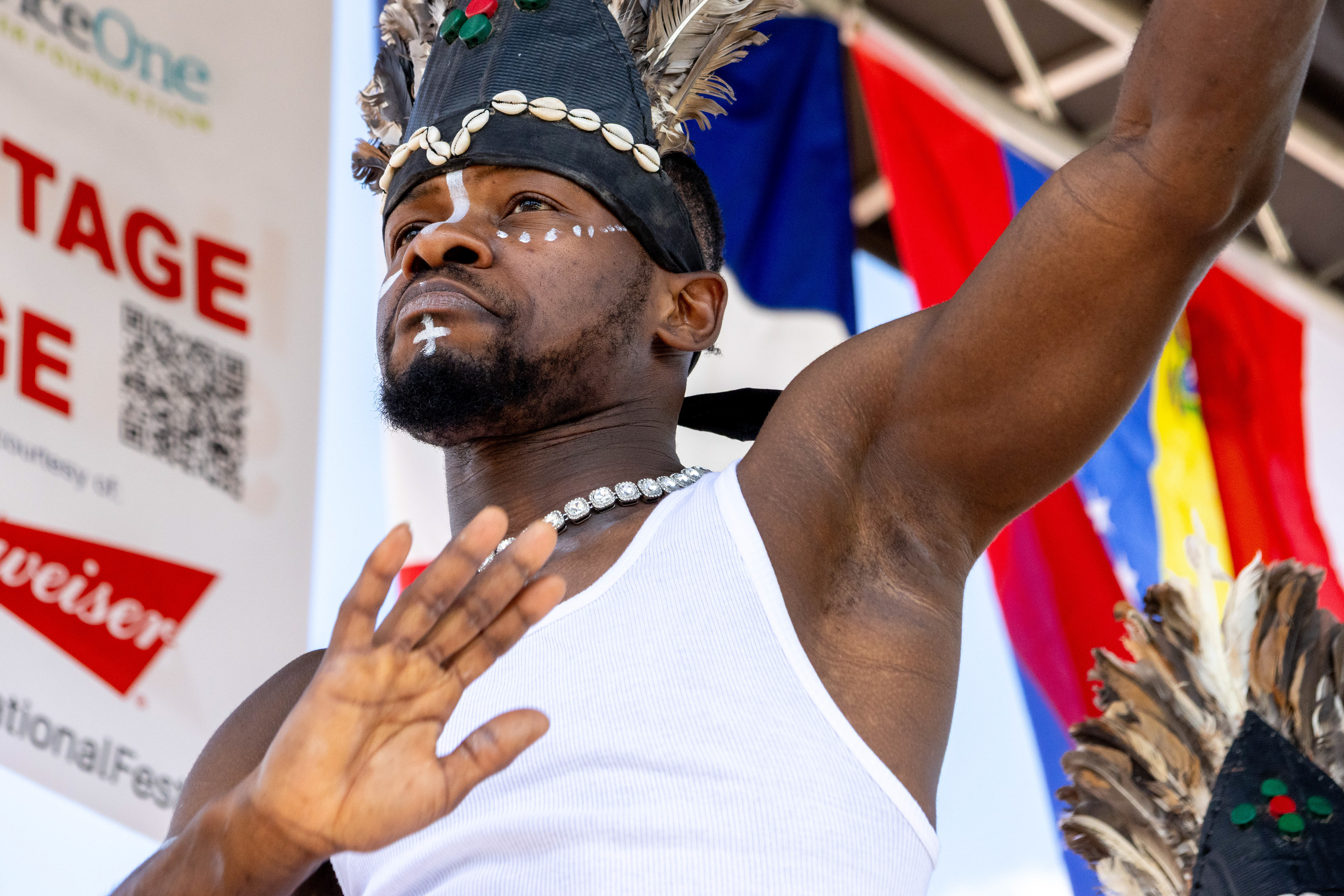 An African/Afghanistan dance Fusion Group, performs on the Heritage Stage at the International Festival at Circus Square Park on Saturday, Sept. 27. 