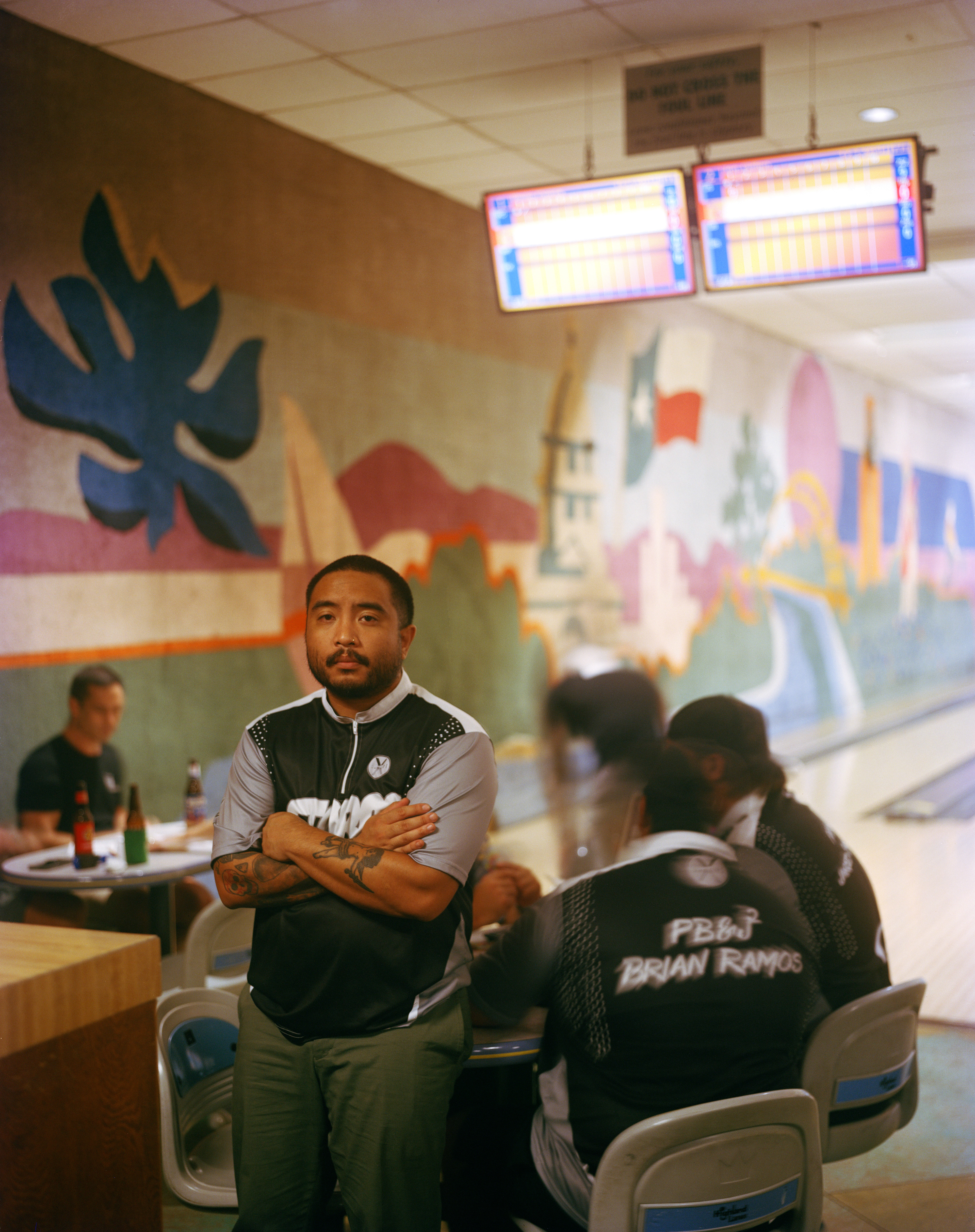 Gerard's bowling league on 4x5 sheet film