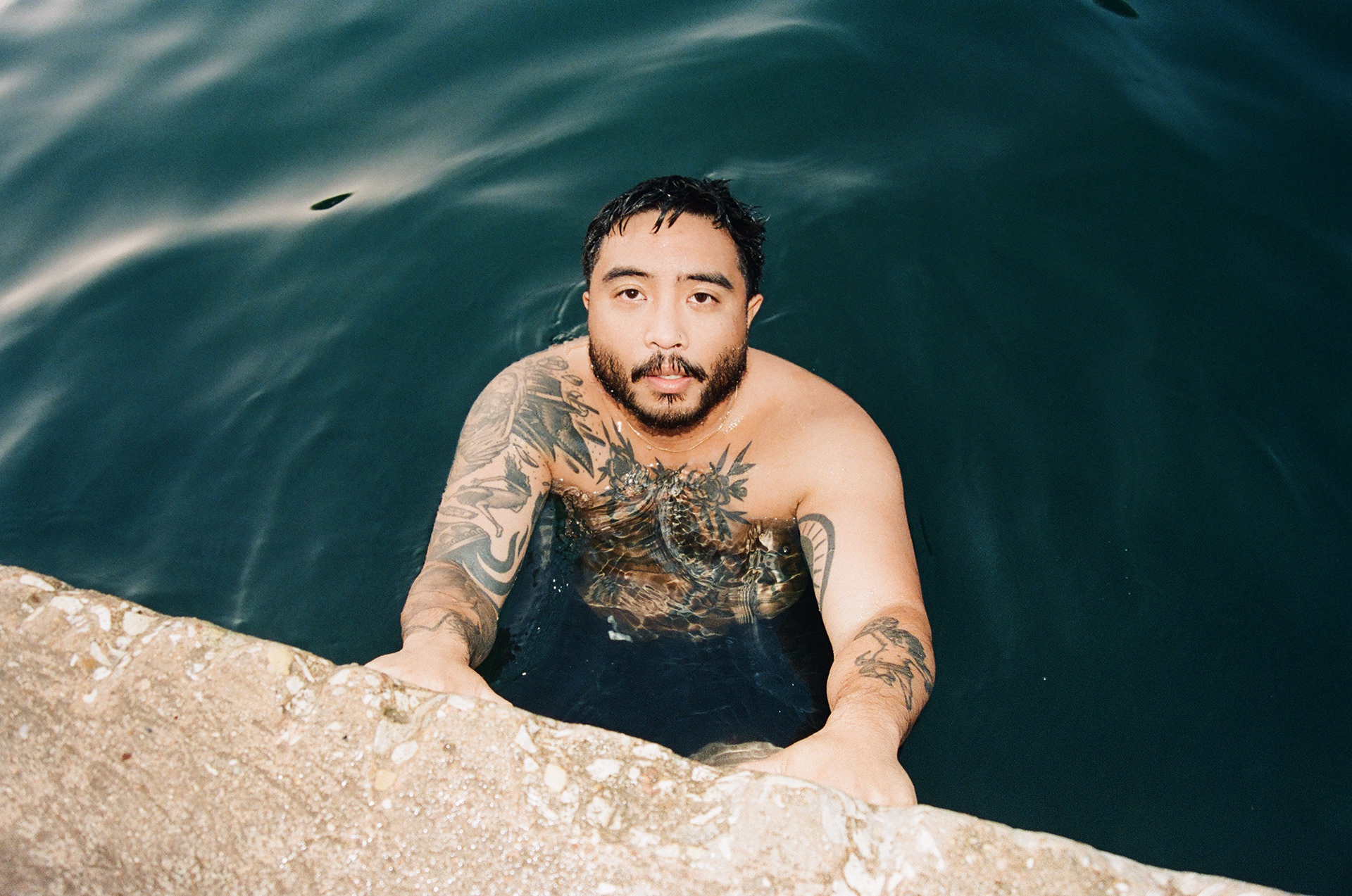 Gerard at Barton Springs on 35mm