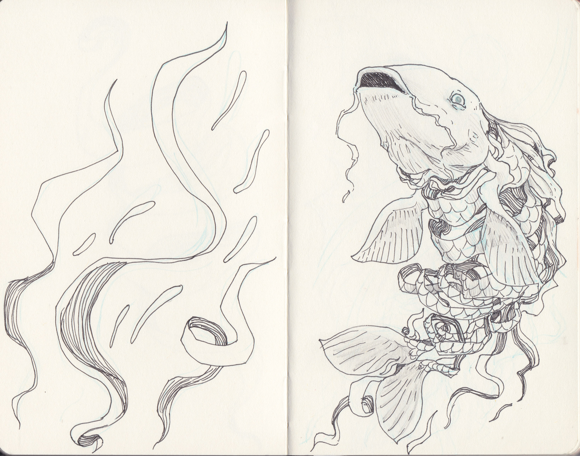 boceto a tinta