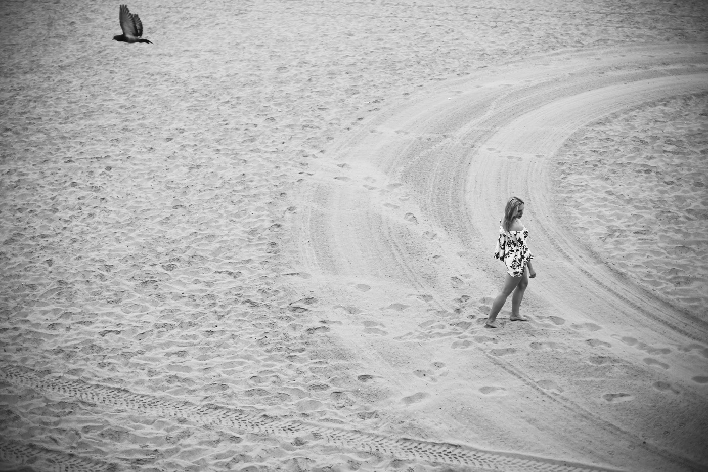 Pretty German Woman at Santa Monica Beach.  Photo by Modern Human