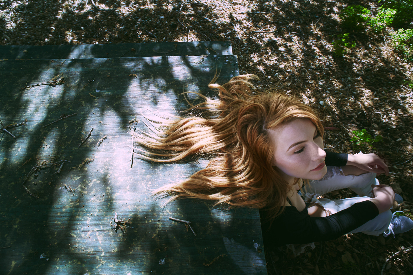 Beautiful red headed female model / dancer.  Photo by Modern Human