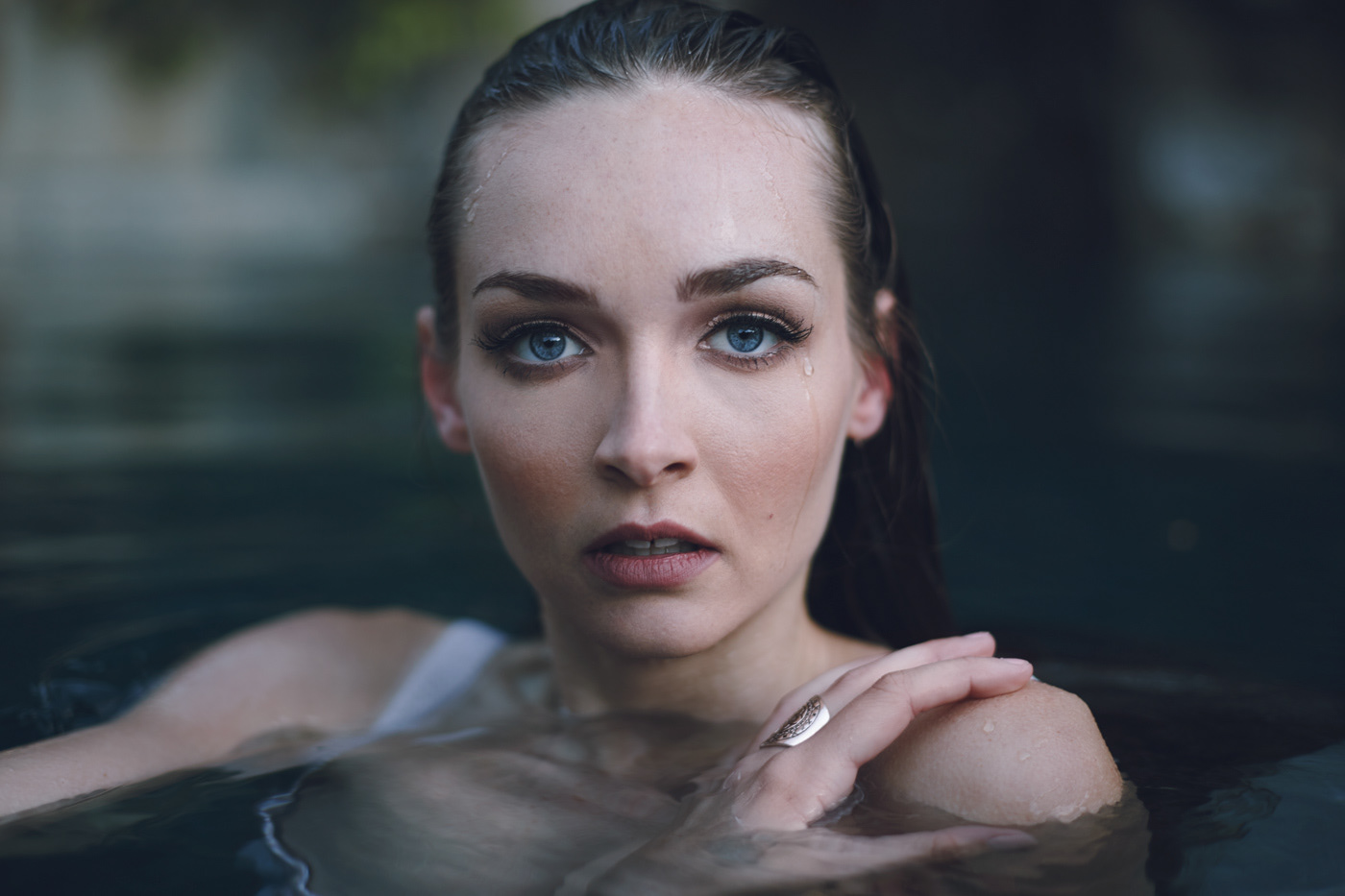 Beautiful girl in water.  Photo by Modern Human