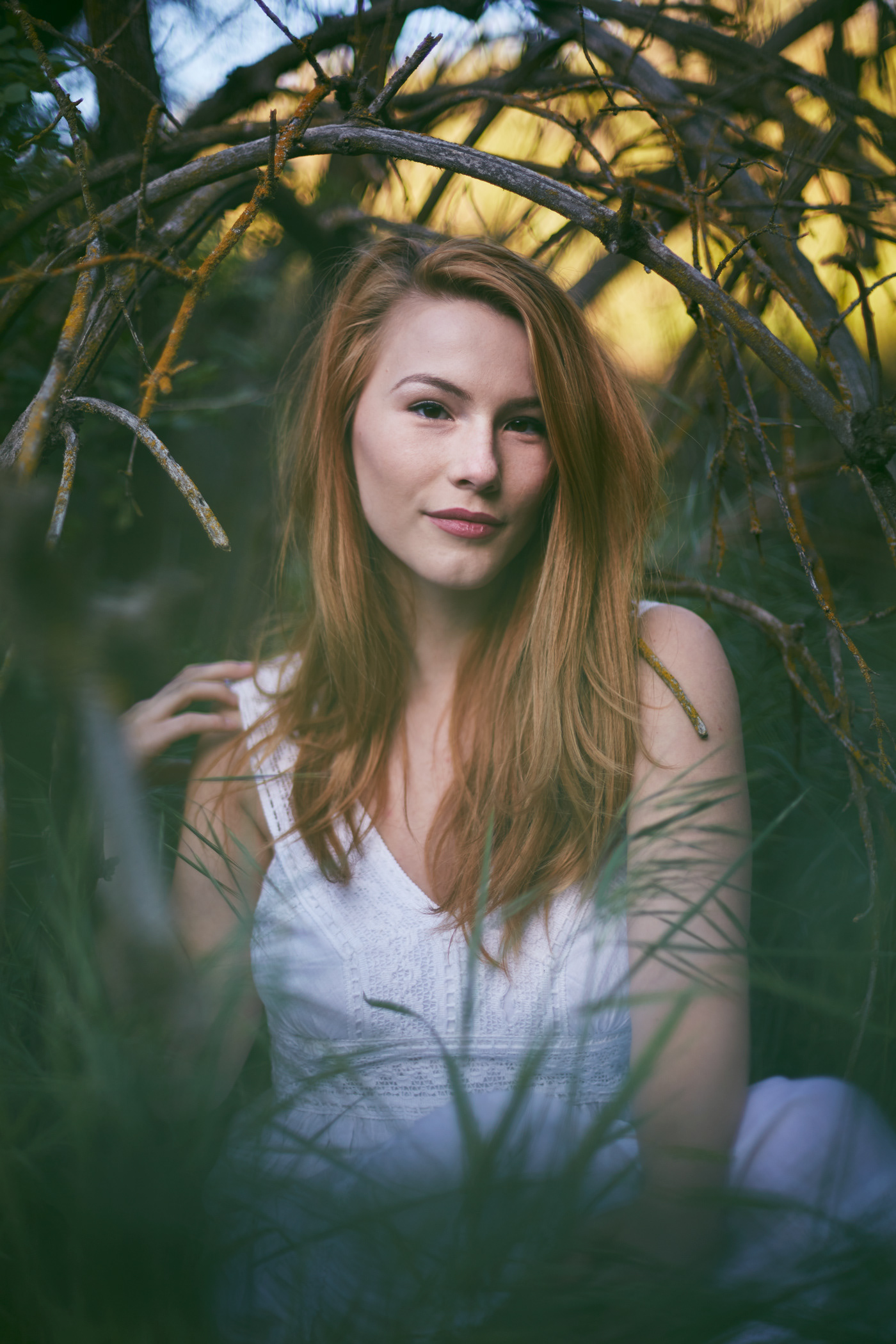 Beautiful red headed female model / dancer.  Photo by Modern Human