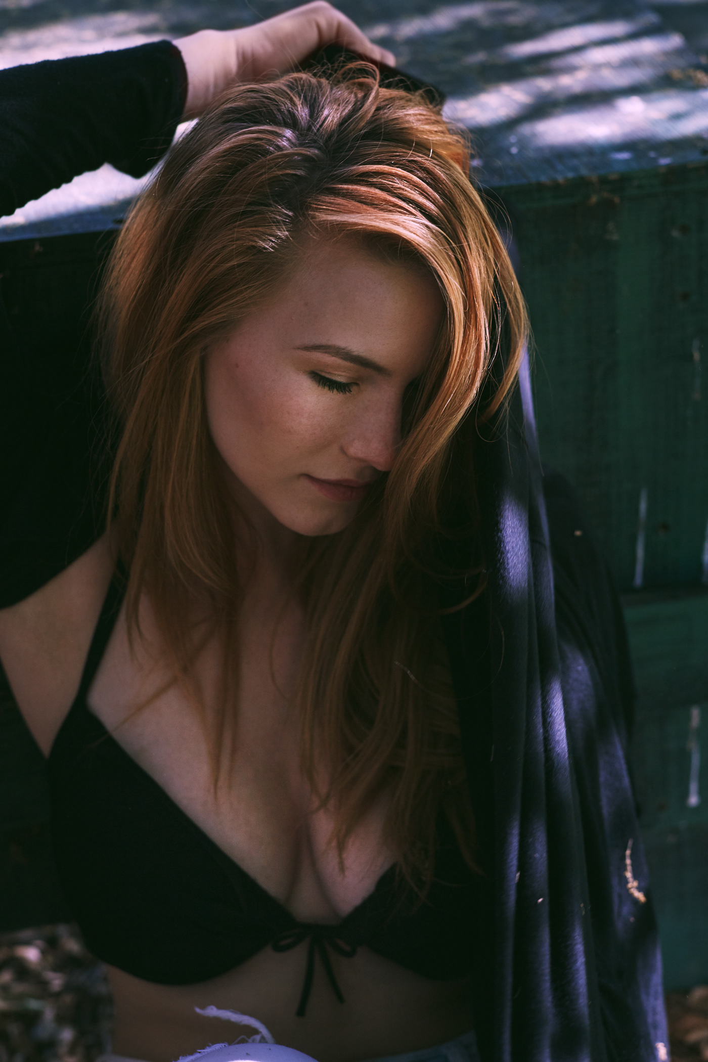 Beautiful red headed female model / dancer.  Photo by Modern Human