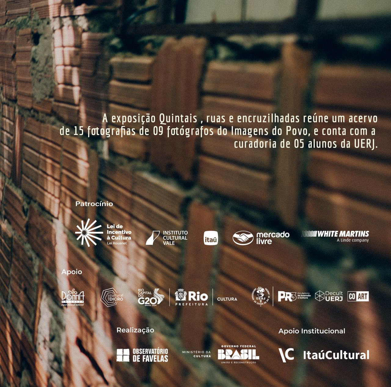 Material de divulgação da exposição "Quintais, ruas e encruzilhadas. Créditos: Claudia Revoredo.