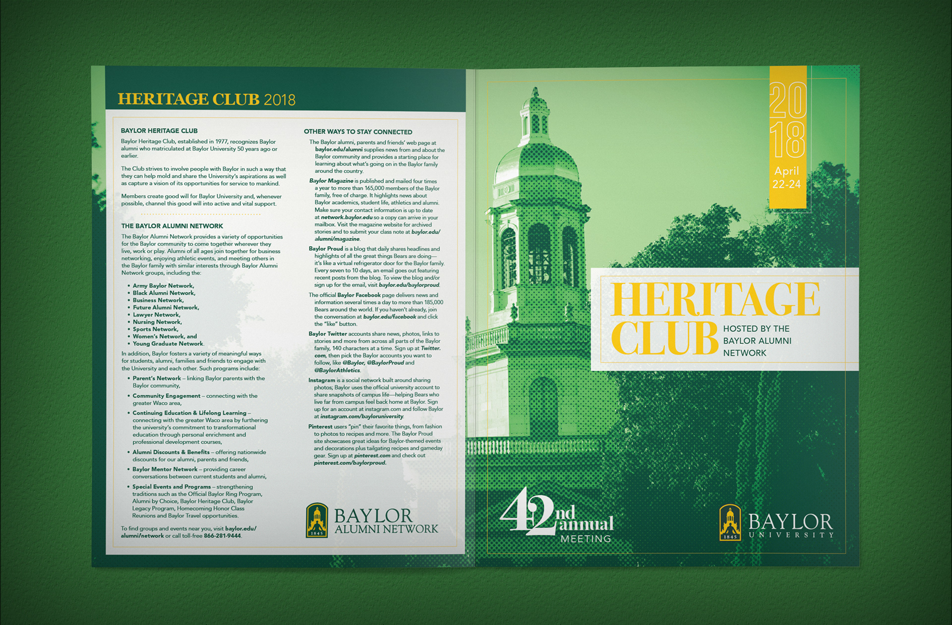 Baylor Heritage Club | 2018 Program Exterior